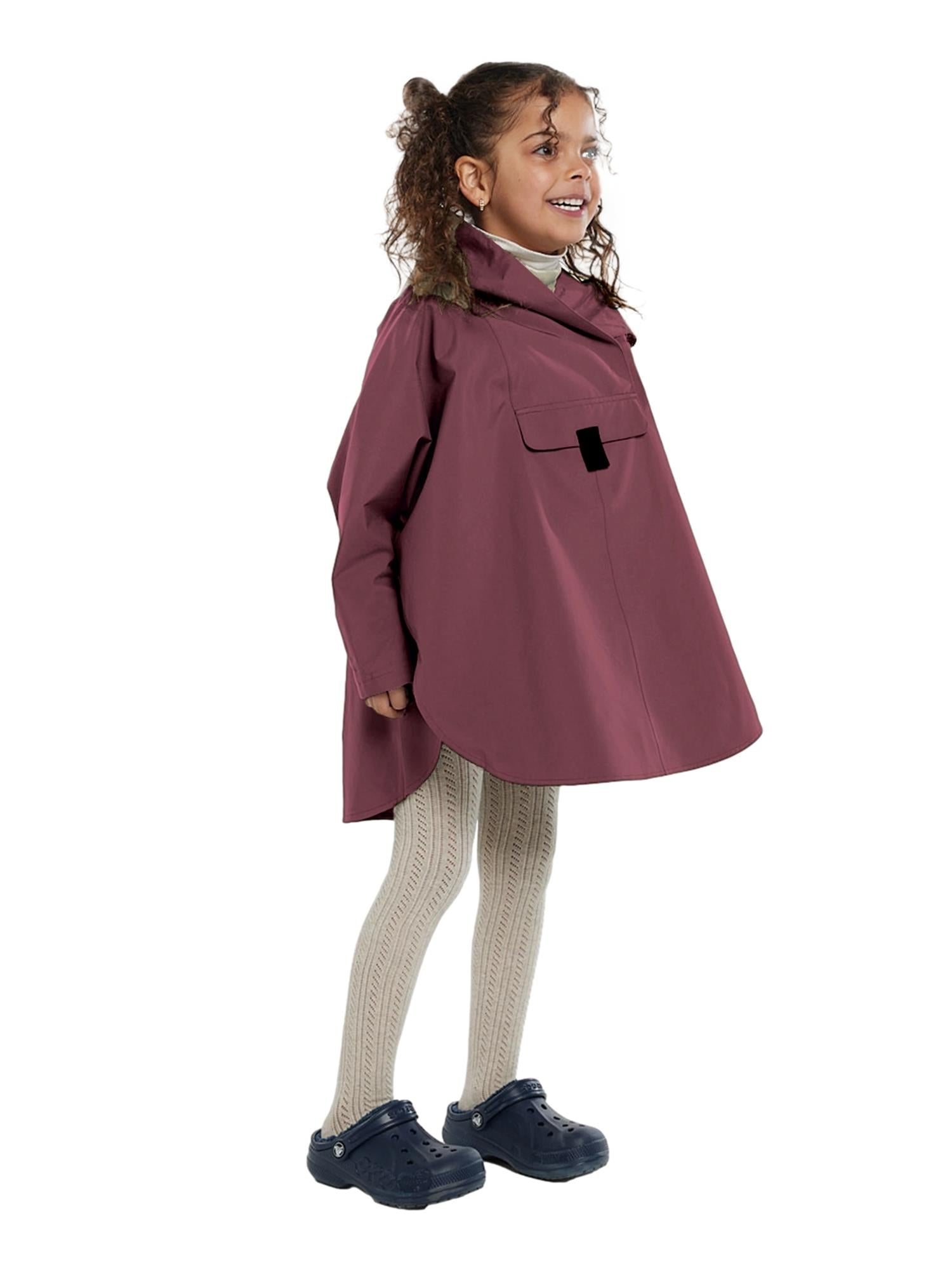 Blæst Bergen Mini Poncho Late Dawn Jakke Vinrød - modostore.no