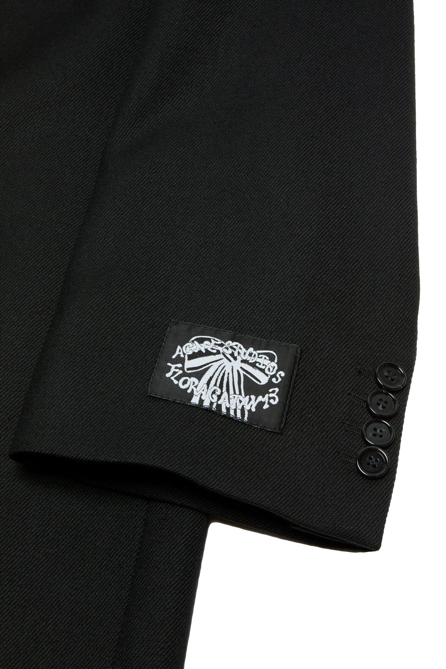 Acne Single-Breasted Wool Coat Jakke Sort - modostore.no