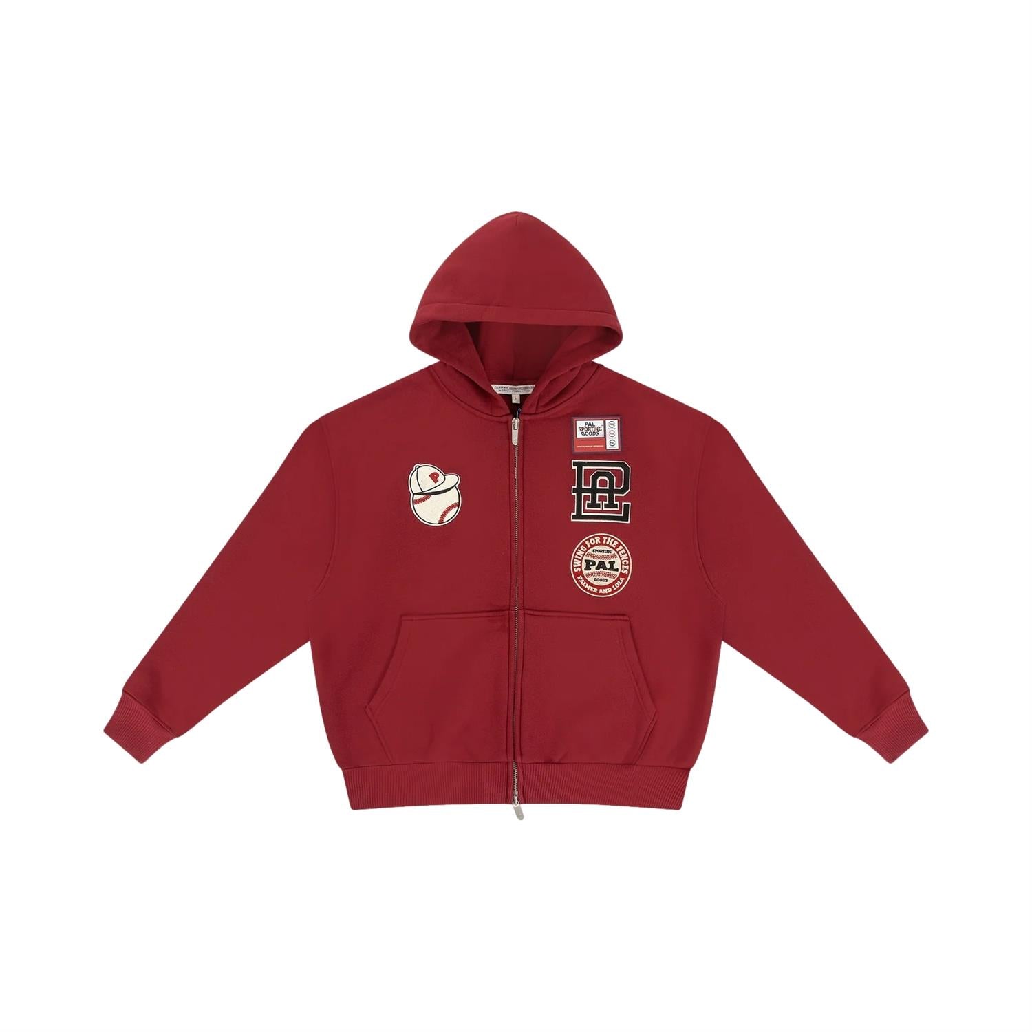 PAL Hit And Run Full Zip Hoody Hettejakke Burgunder - modostore.no