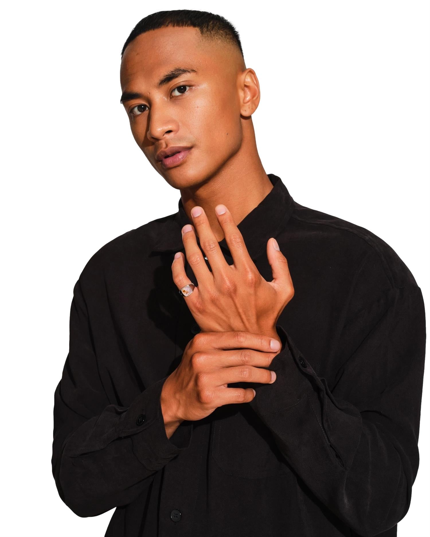 Tom Wood Kay Ring Sakura Ring Grå Og Rosa - modostore.no