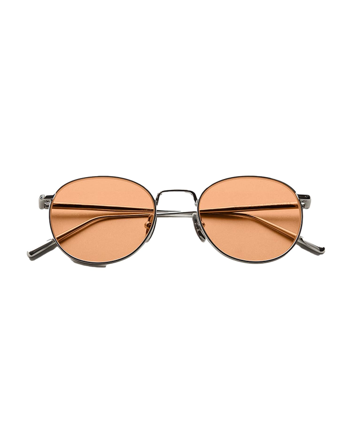 Chimi Eyewear Round Silver/Orange Solbriller Sølv / Gul