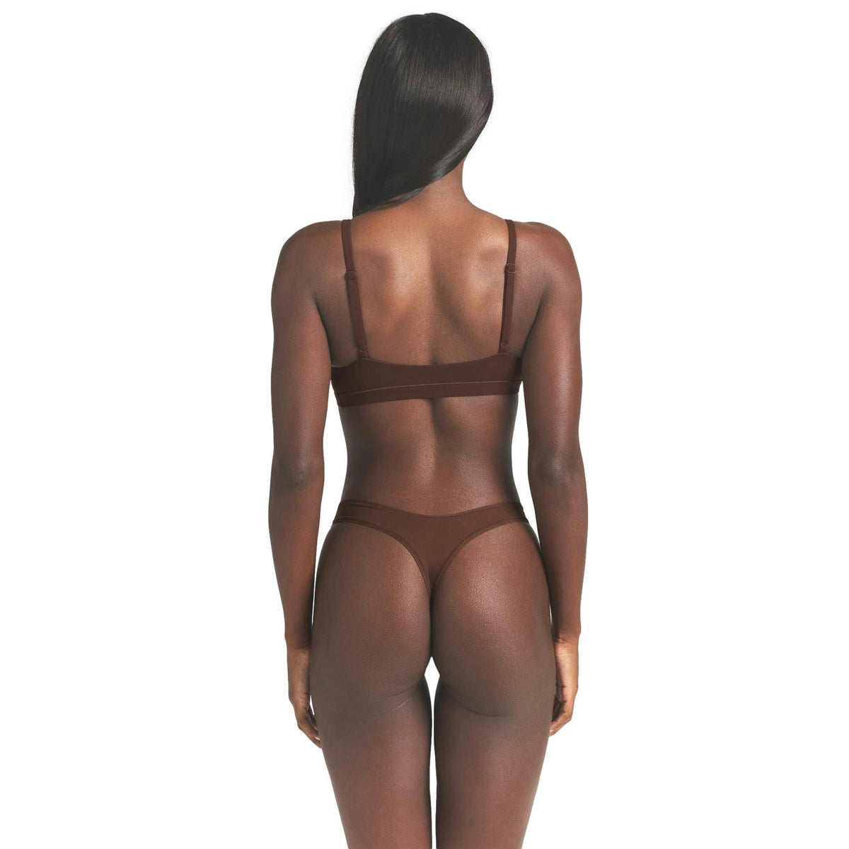 SKIMS Fits Everybody Triangle Bralette Cocoa Undertøy Mørkebrun