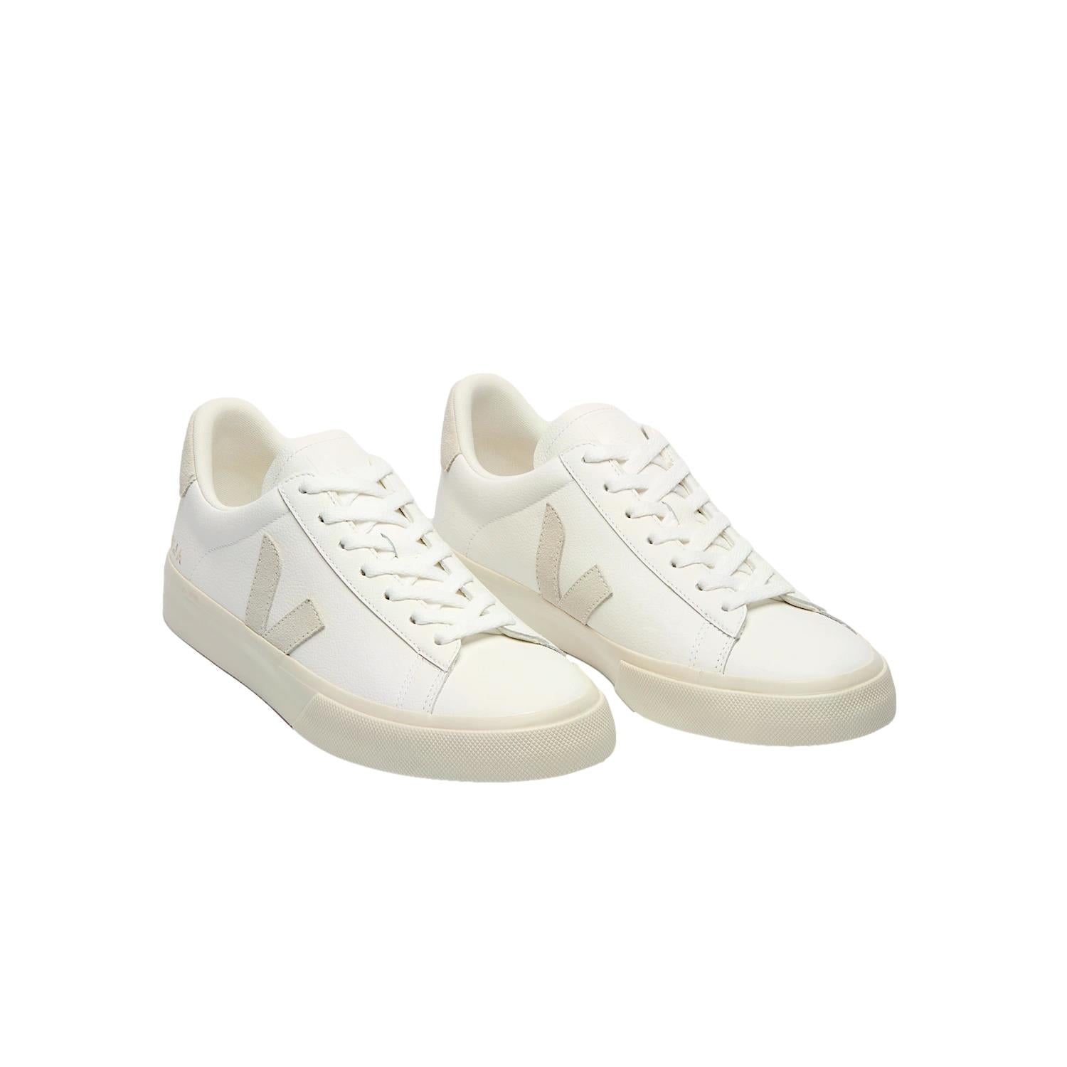 Veja Campo Extra White Natural Suede Sko Hvit Og Beige