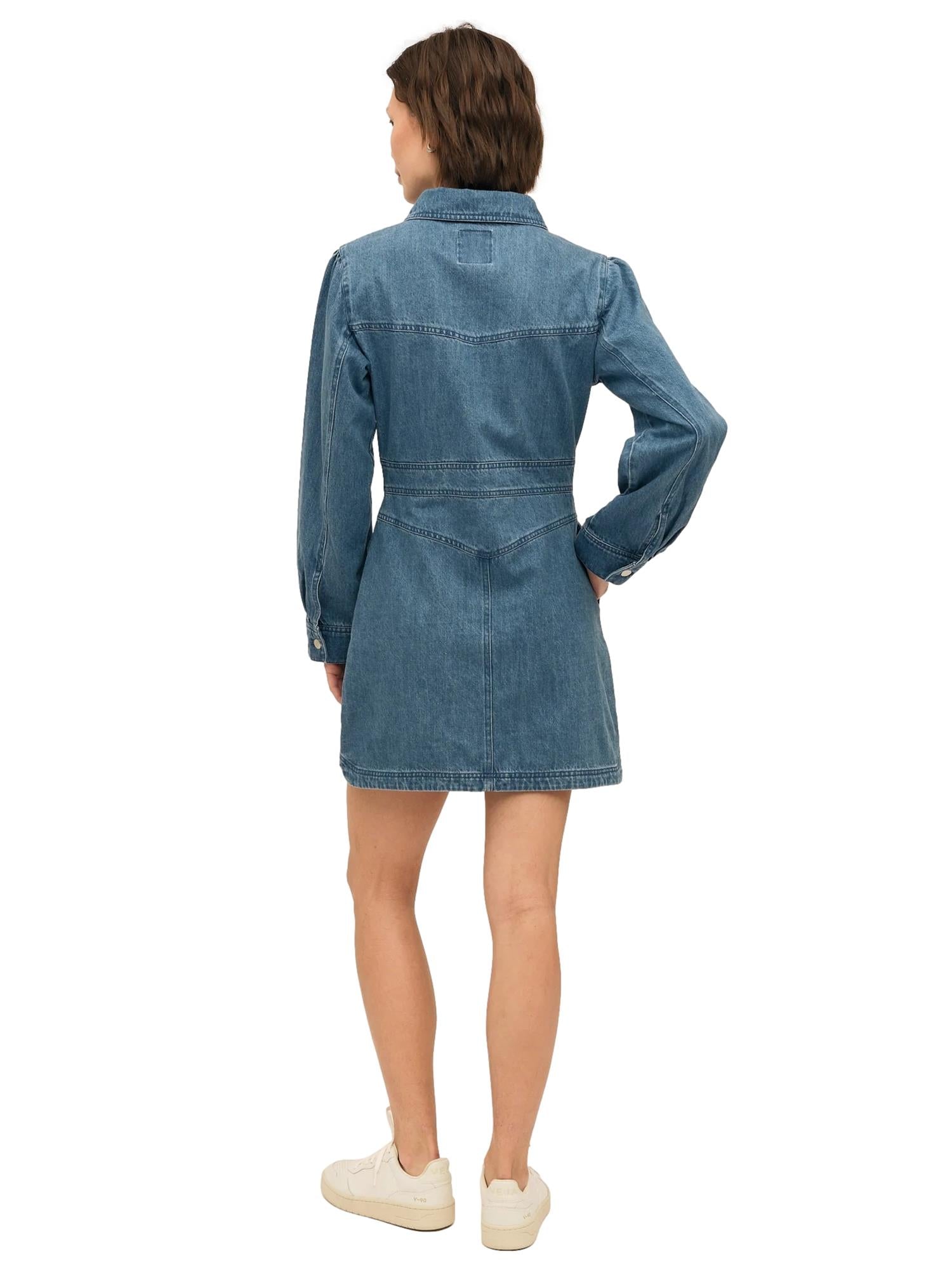 Once Untold Dina Dress Kjole Denim - modostore.no