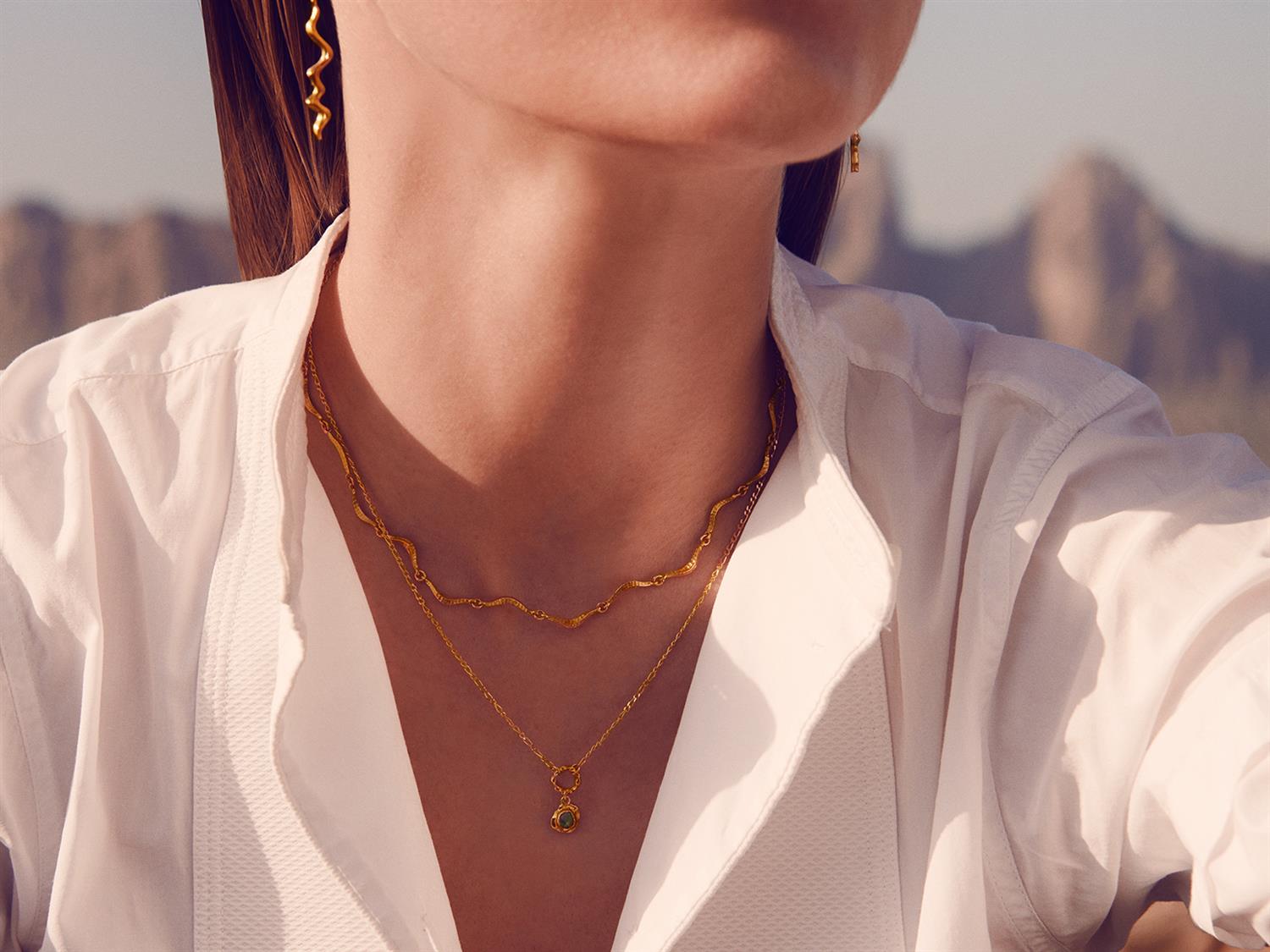 Maanesten Dorith Necklace Smykke Gull - modostore.no