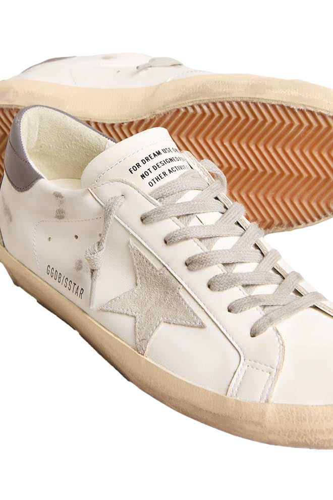 Golden Goose Super-Star Classic With Spur Sko Hvit Og Grå