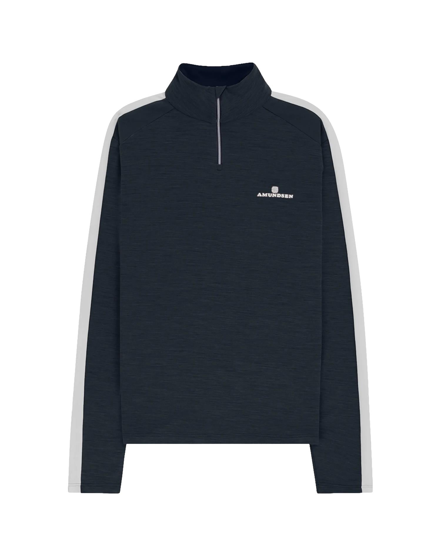 Amundsen 5Mila Half Zip Mens Stripe Genser Marine