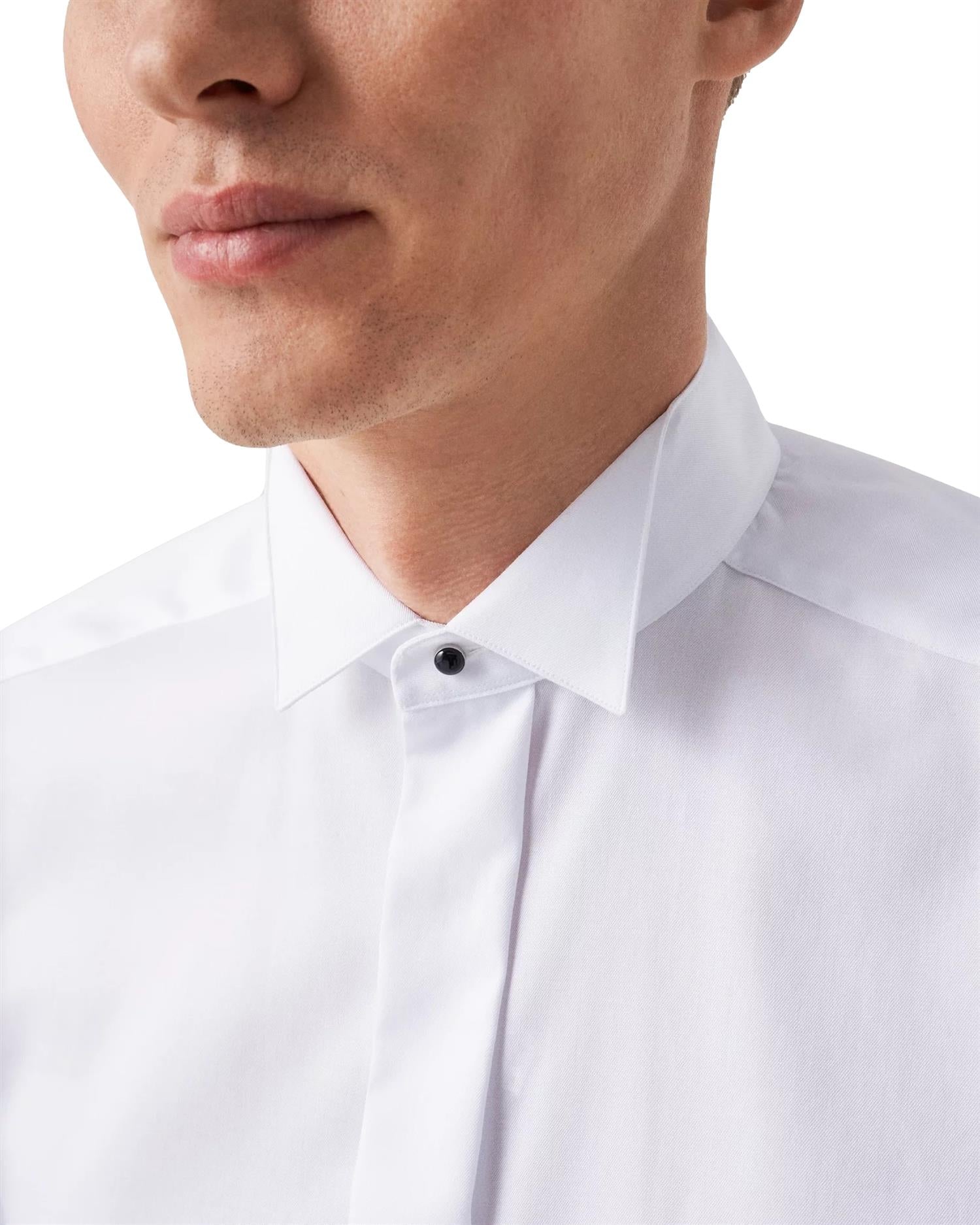 Eton 3000 Slim Evening Wing Collar Skjorte Hvit - modostore.no