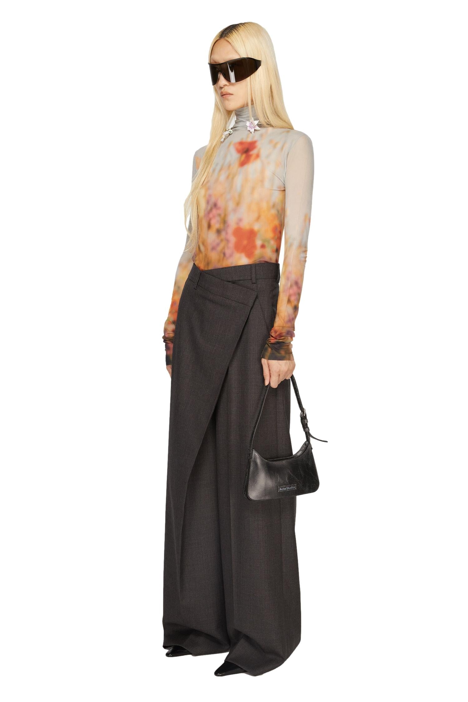 Acne Platt Micro Shoulder Bag Veske Sort - modostore.no