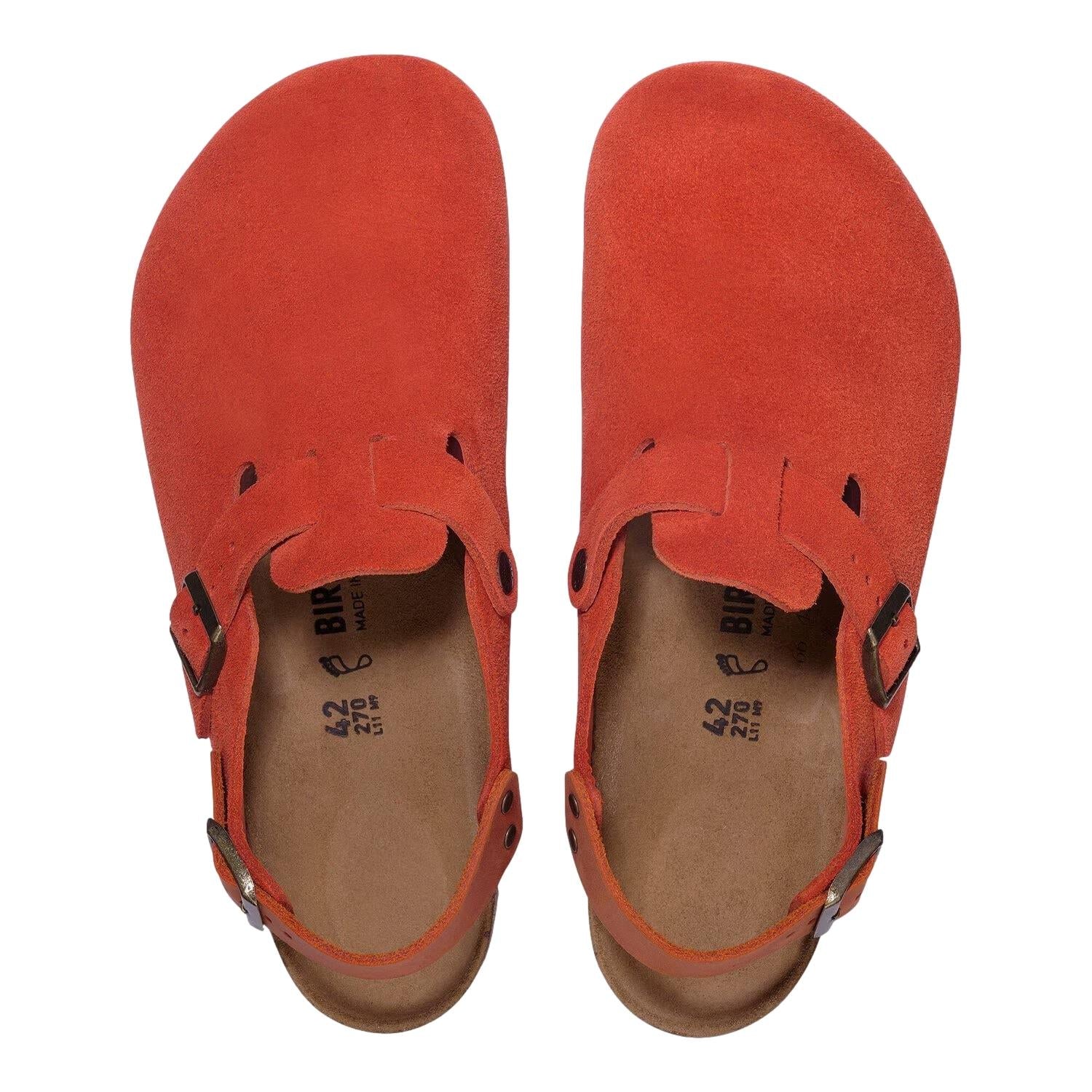 Birkenstock Tokio Suede Leather Rust Narrow Sko Mørkeoransje - modostore.no