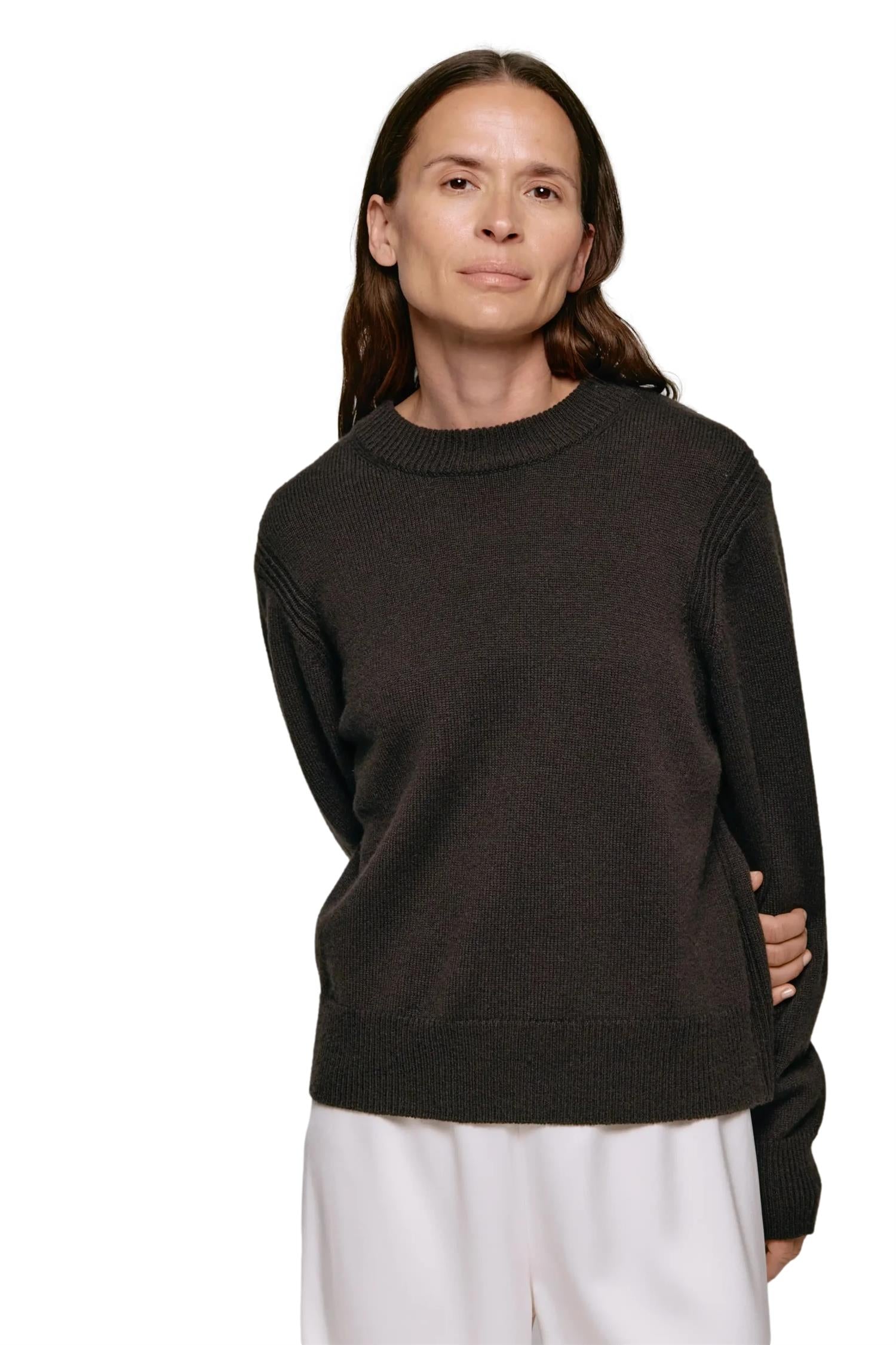Julie Josephine Alma Sweater Genser Mørkebrun - modostore.no
