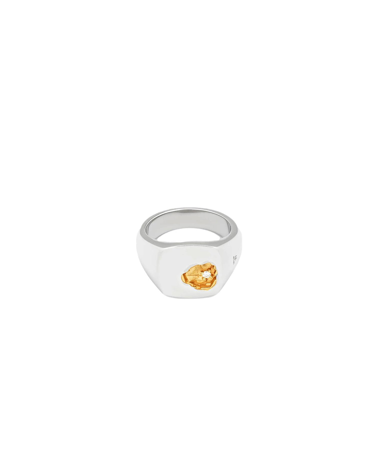 Tom Wood Mined Ring Small Diamond Ring Sølv
