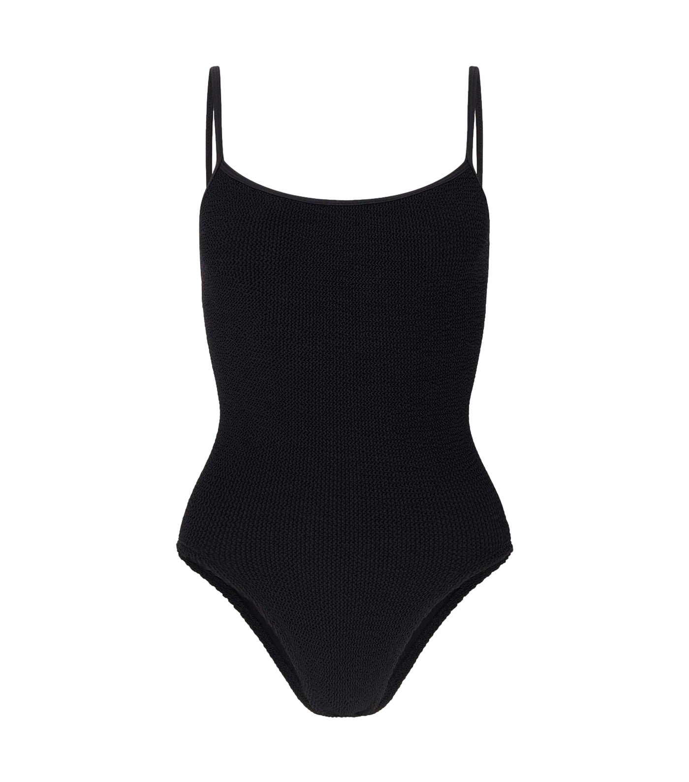 Hunza G Pamela Swim Crinkle Badedrakt Sort - modostore.no