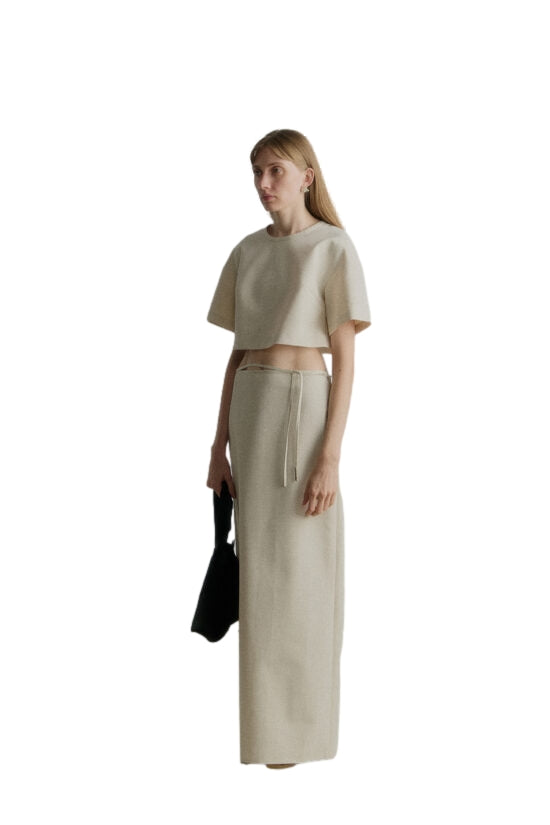 Viktoria Chan Mena Long Skirt Skjørt Beige - modostore.no