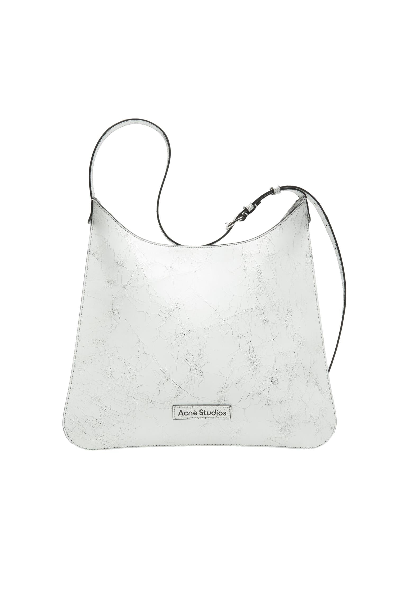 Acne Platt Shoulder Bag Veske Hvit Mønster - modostore.no