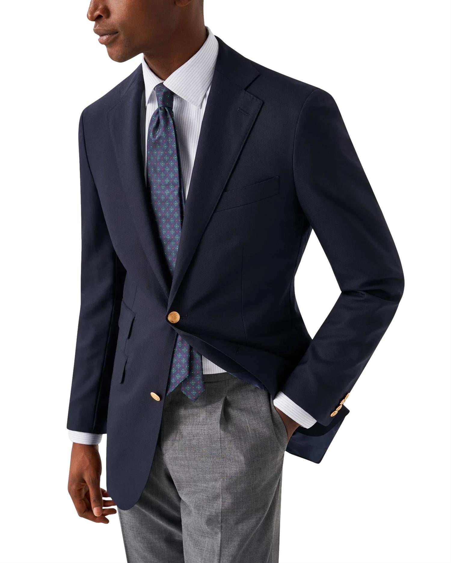 Eton Light Blue Striped Signature Twill Shirt Skjorte Stripet - modostore.no