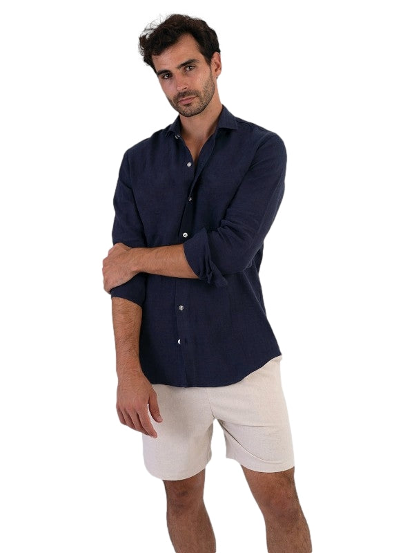 Cermino Linen shirt Skjorte Navy