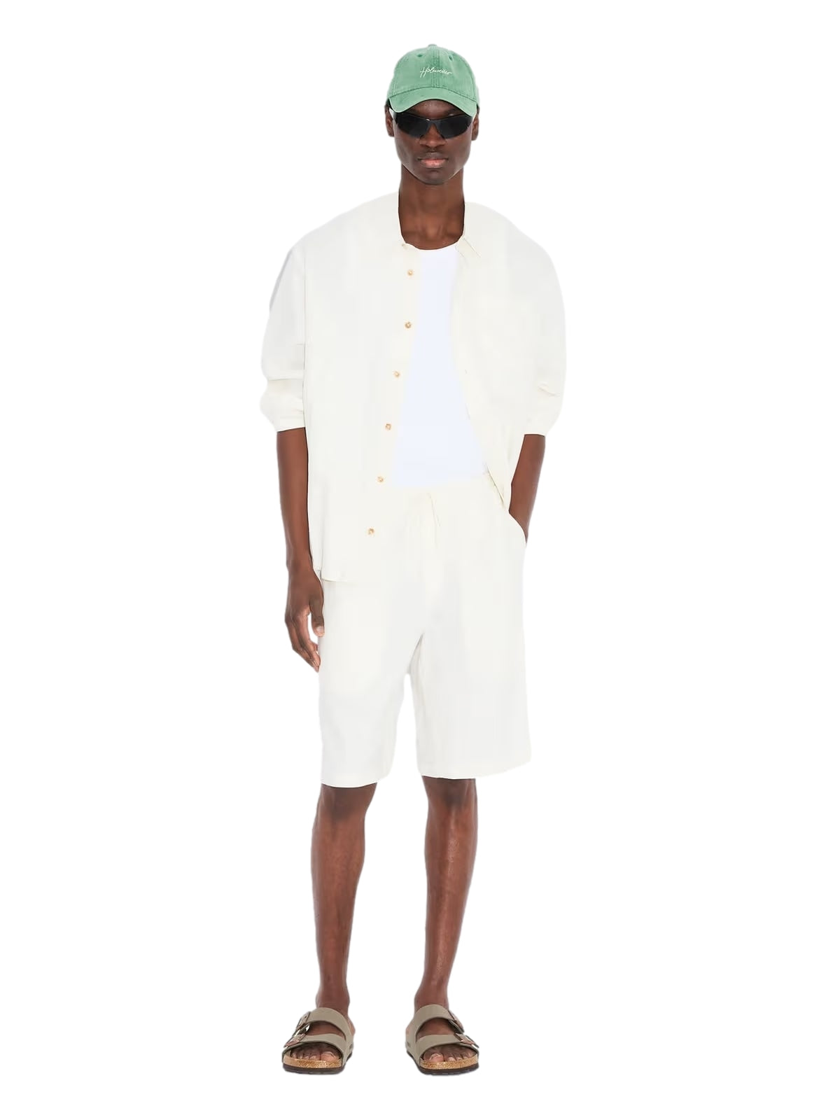 Holzweiler Lian Linen Shorts Shorts Ecru - modostore.no