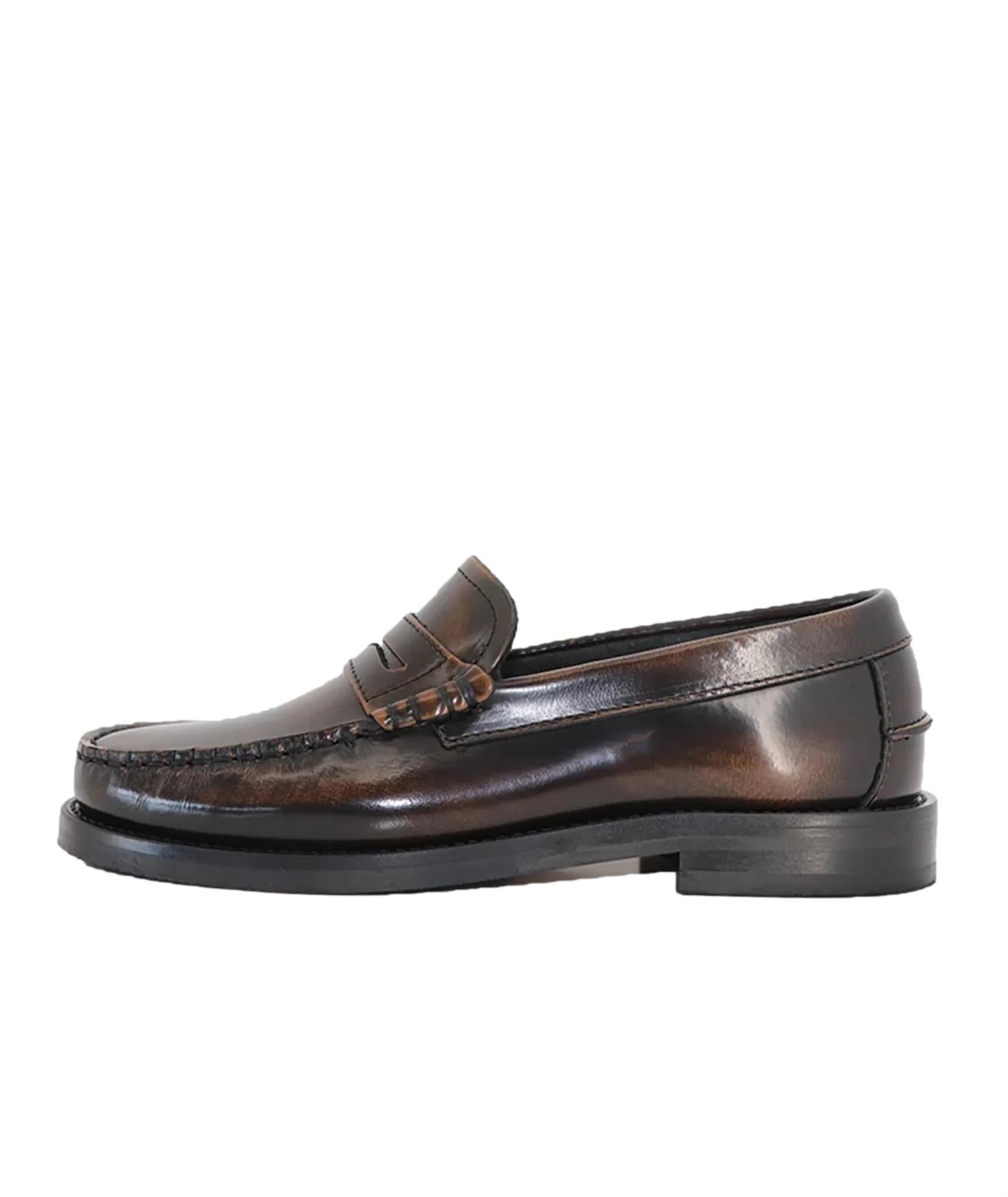 Garment Project Miles Penny Loafer - Brown Poldio Womens Sko Mørkebrun