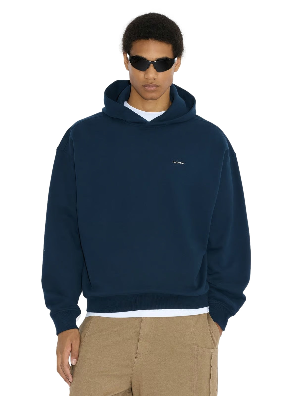 Holzweiler M Relaxed Hoodie Hettegenser Mørkeblå