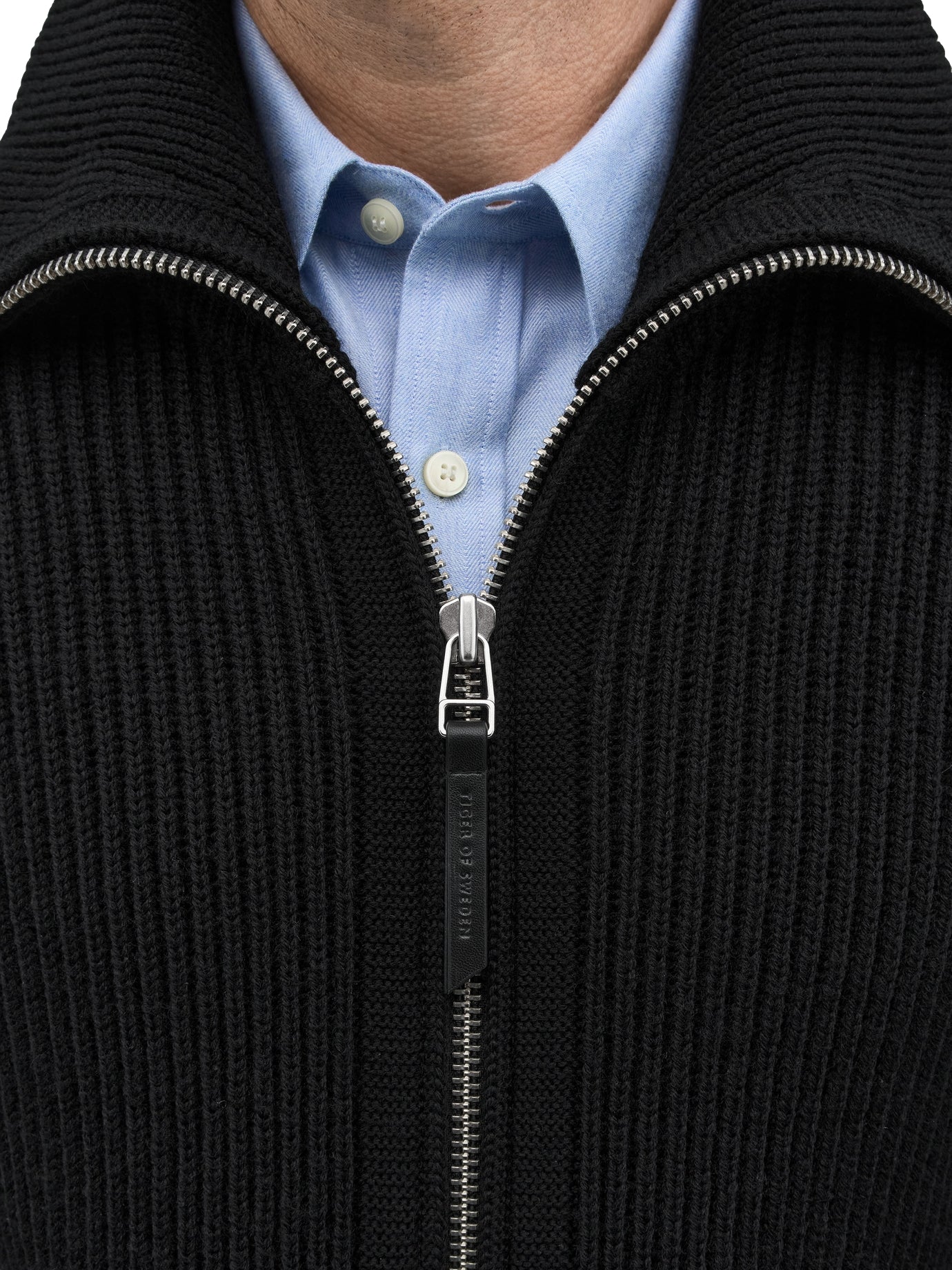 Tiger of Sweden Niall Zip-Up Genser Sort - modostore.no