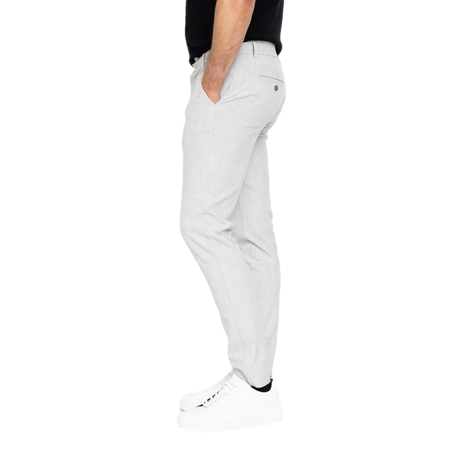 Plain JoshPL Bukse Lys Grå Melert