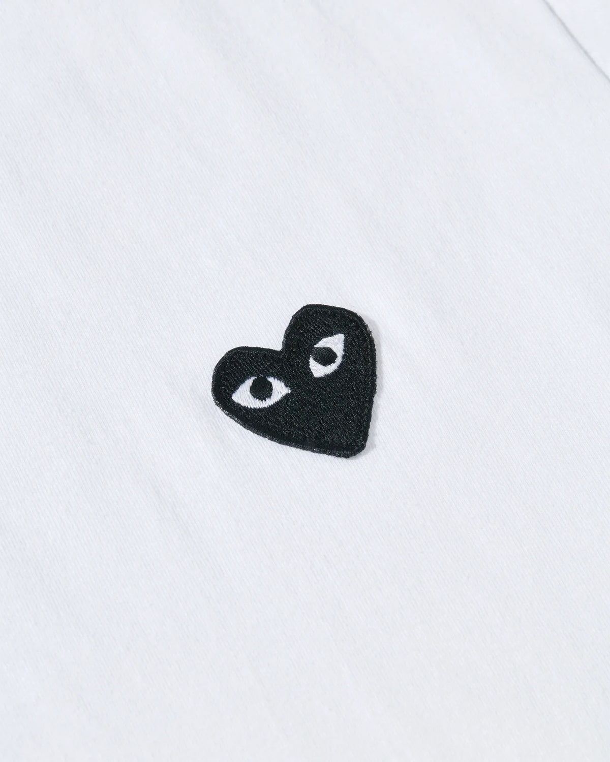 Comme des Garcons Play Unisex T-Shirt Black Heart T-shirt Hvit