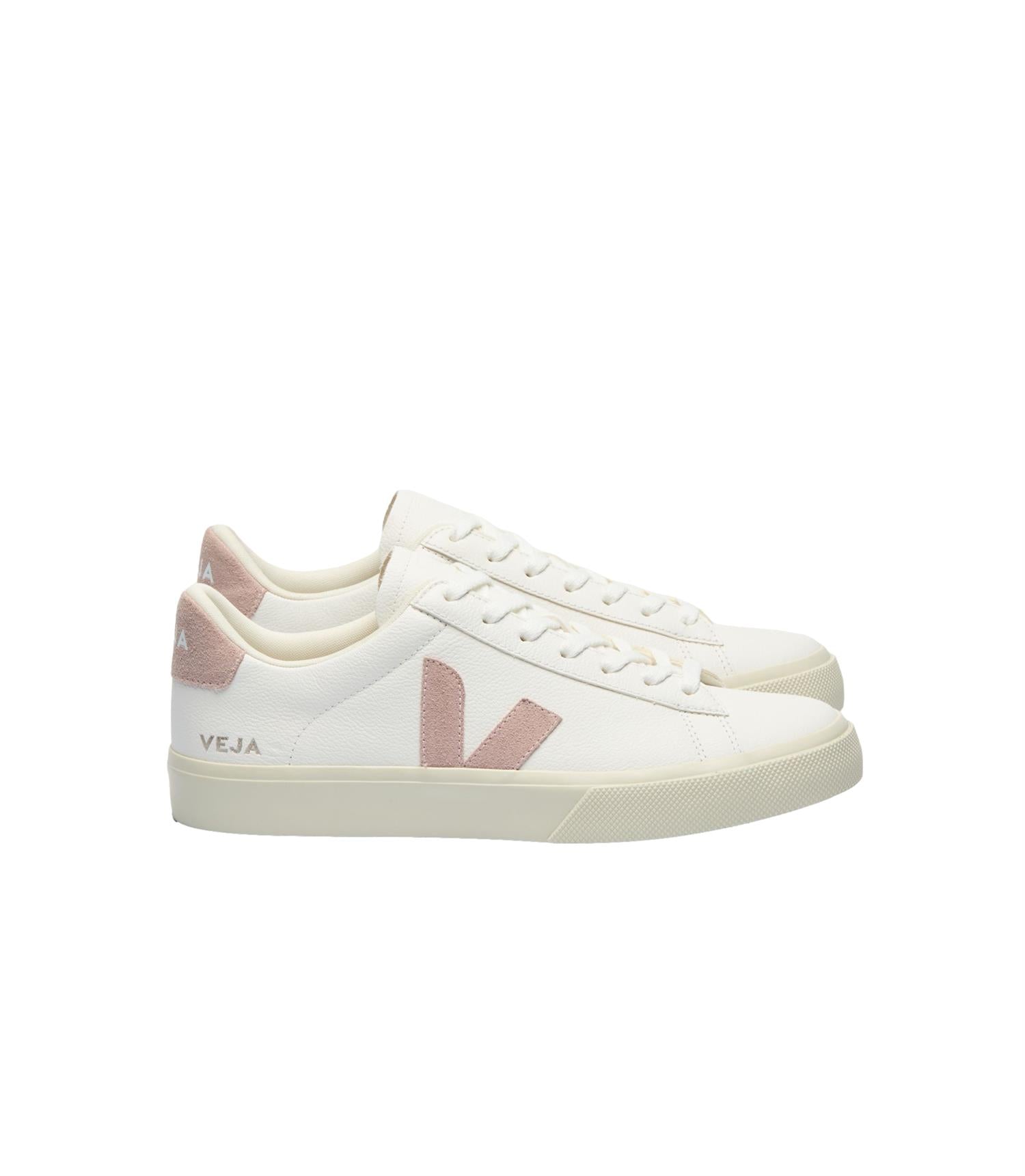 Veja Campo Extra hvite og rosa sneakers for kvinner, med hvit og rosa design og komfortabel passform