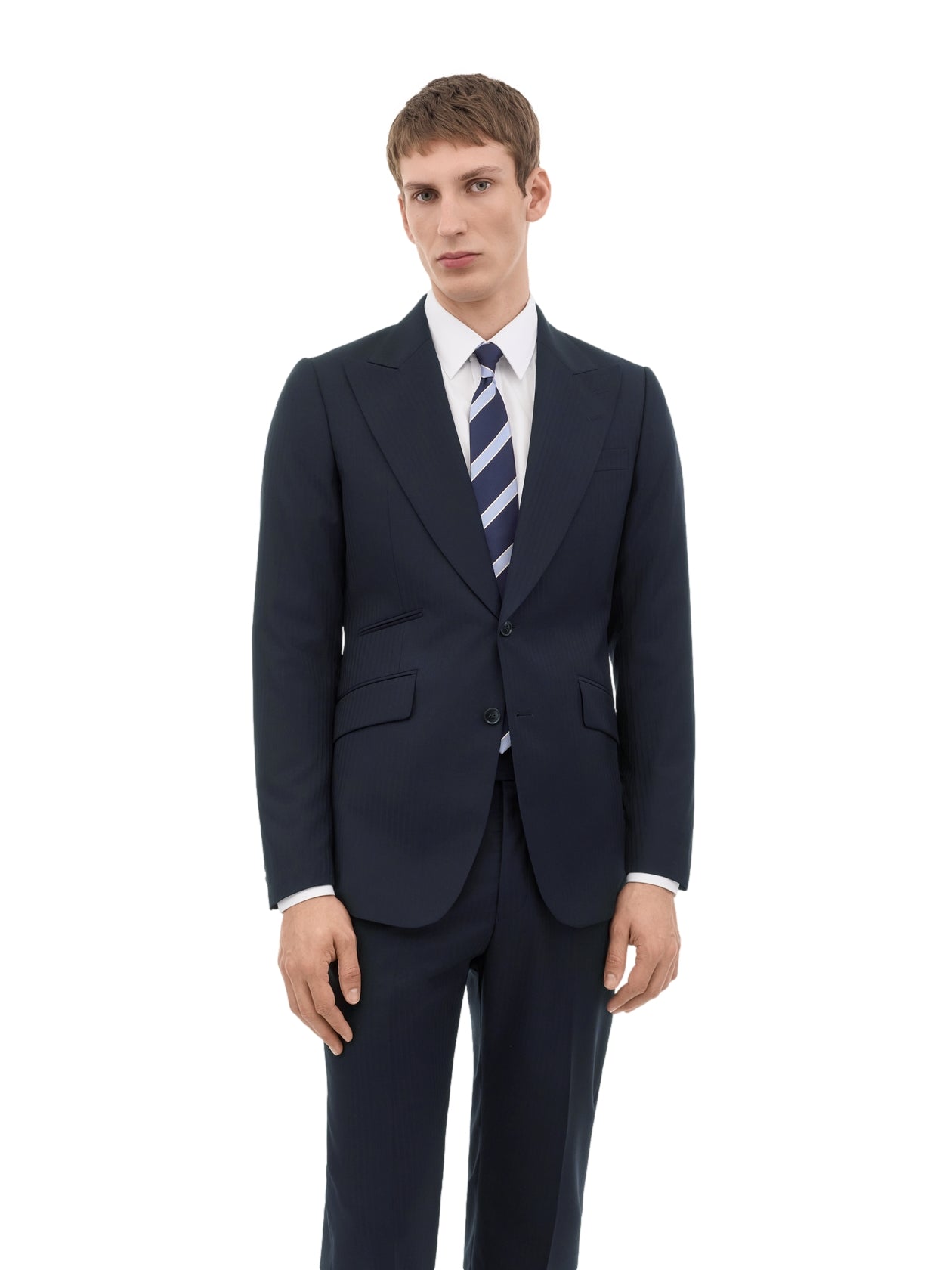 Tiger of Sweden Joshwa Pinstripe Wool Jacket 09C Blazer Navy