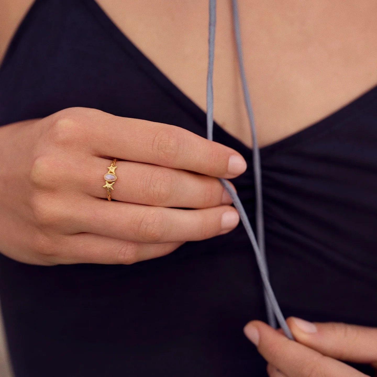 Maanesten Ula Ring Ring Gull - modostore.no