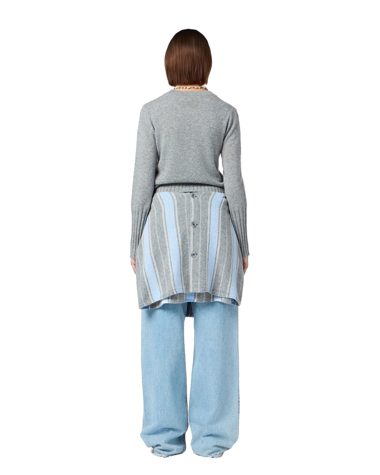 Guest In Residence Shrunken Crew Genser Grå - modostore.no