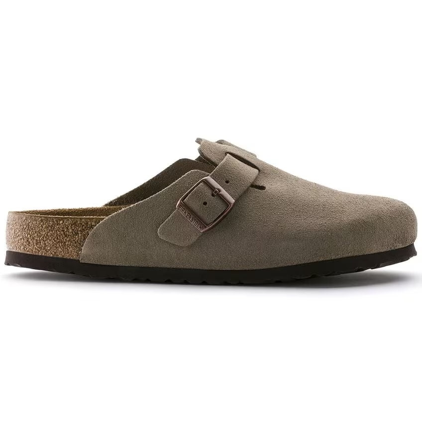 Birkenstock Boston SFB Suede Narrow Taupe Sko Taupe