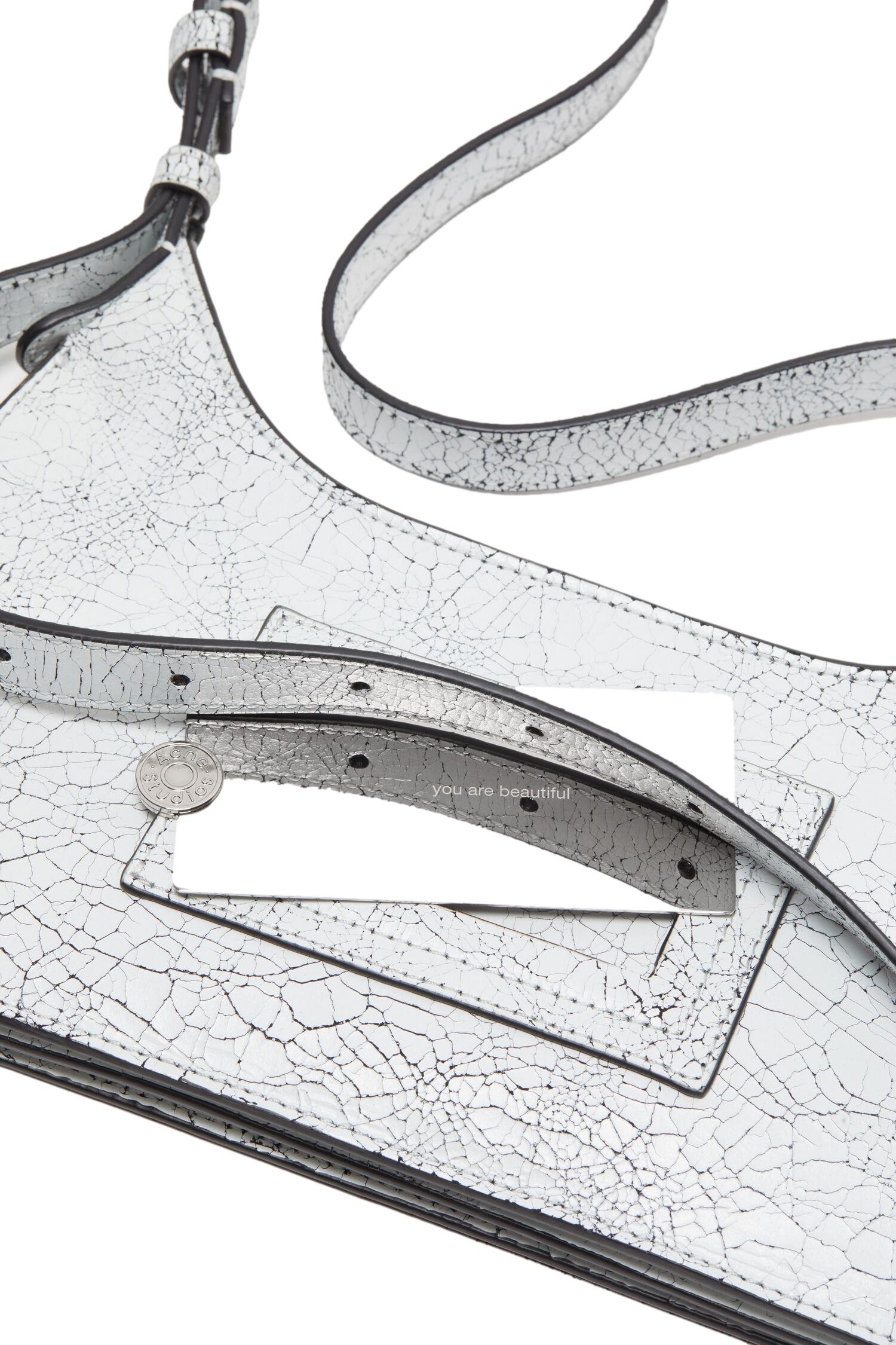 Acne Platt Mini Shoulder Bag Veske Hvit - modostore.no