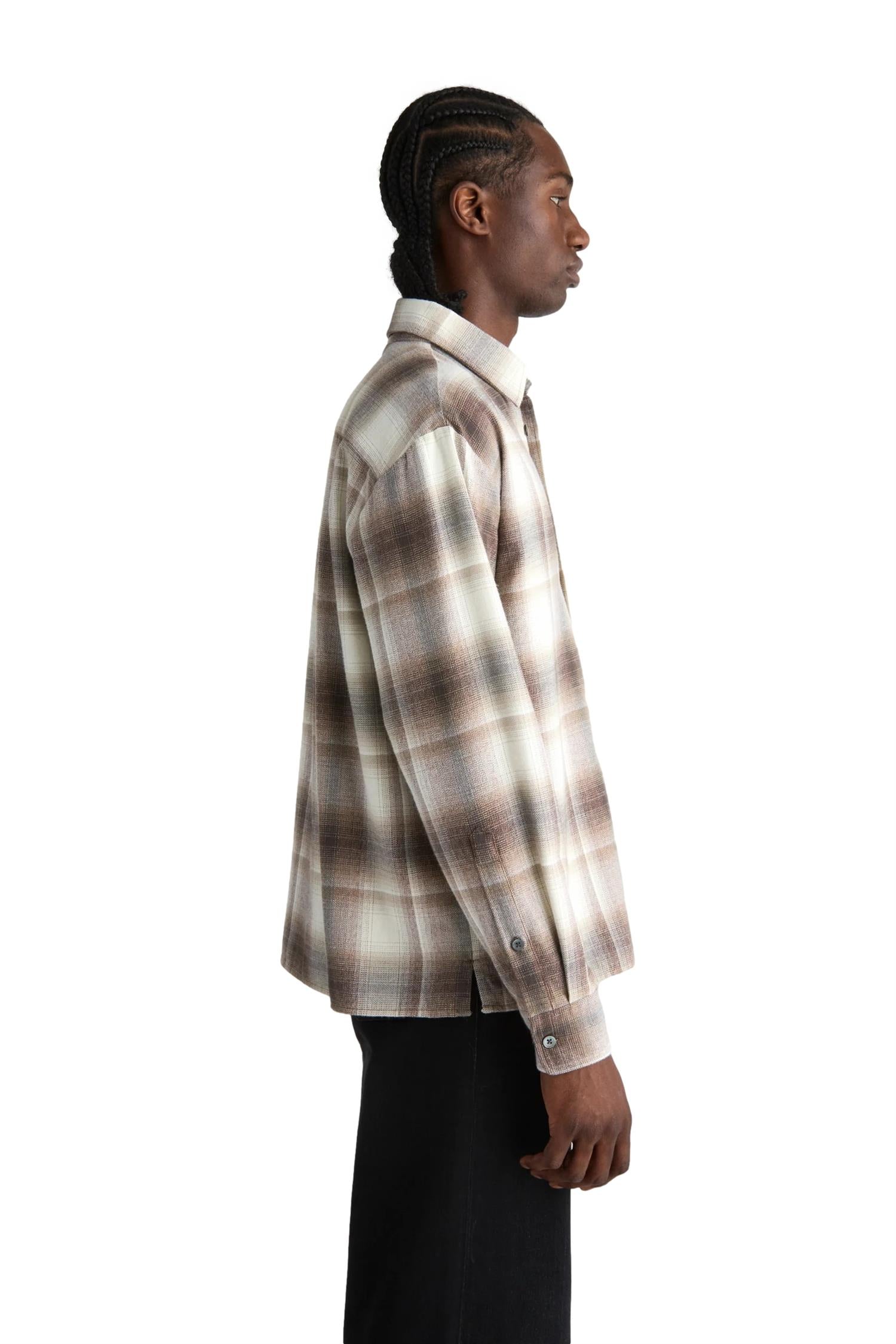 Livid Lefty Brown Check Skjorte Brun Mønster - modostore.no