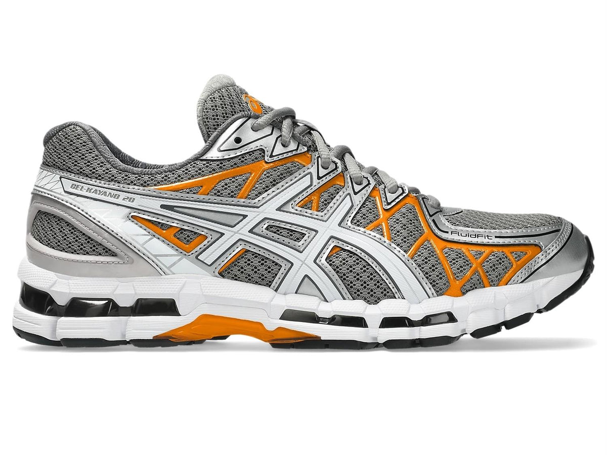 Asics Gel-Kayano 20 Clay Grey/White Sko Grå Og Oransje
