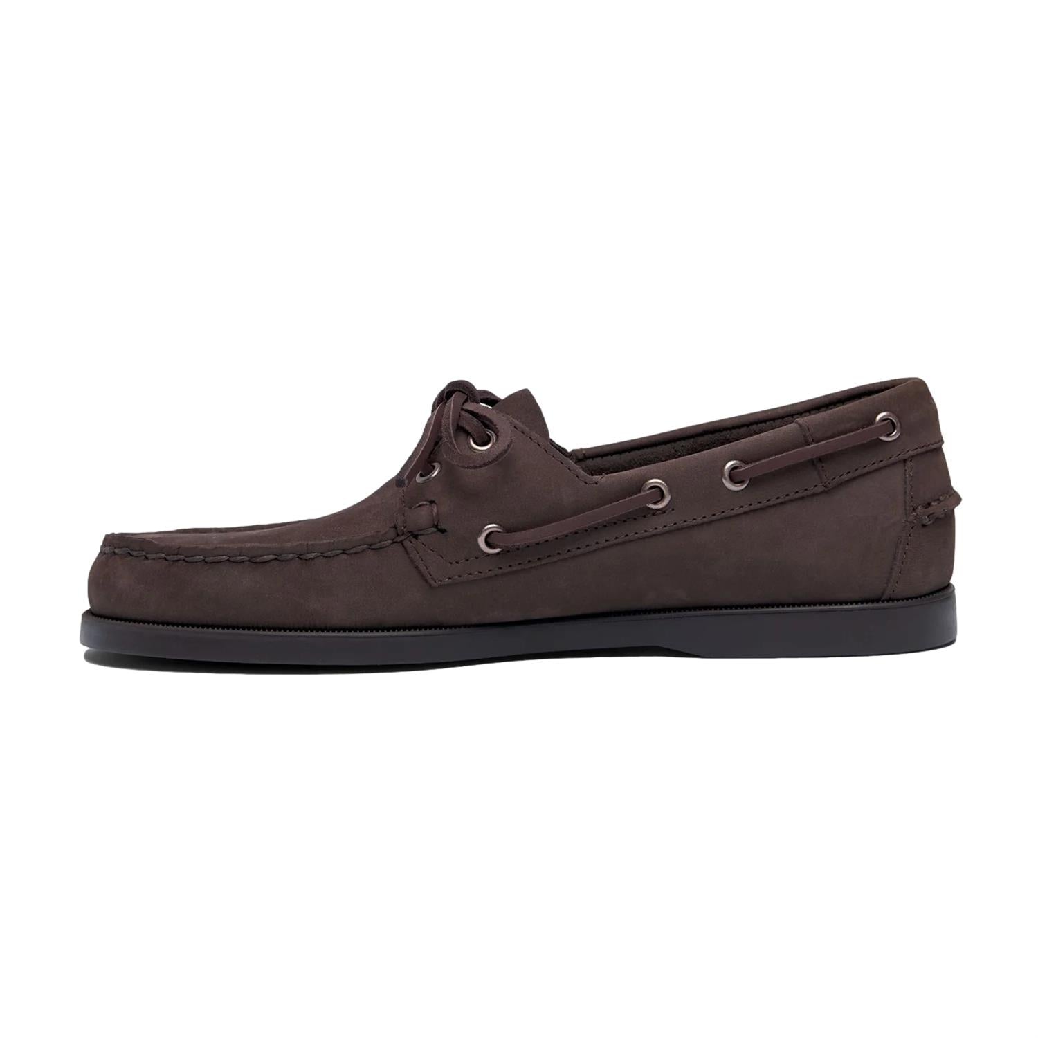 Sebago Docksides Portland Nubuck Total Brown Chocolate Sko Brun - modostore.no