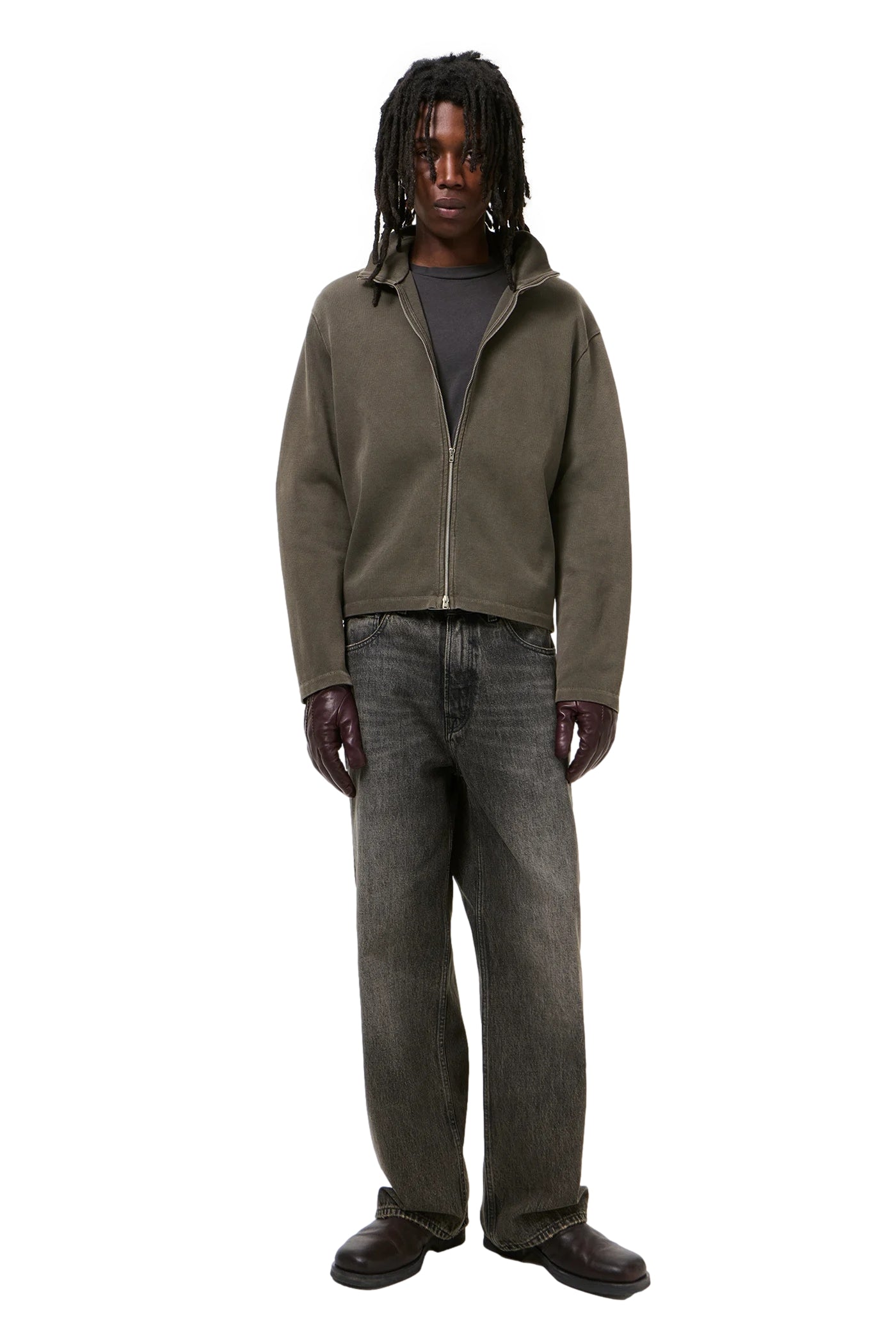 Our Legacy Shrunken fullzip Hettejakke Grå - modostore.no