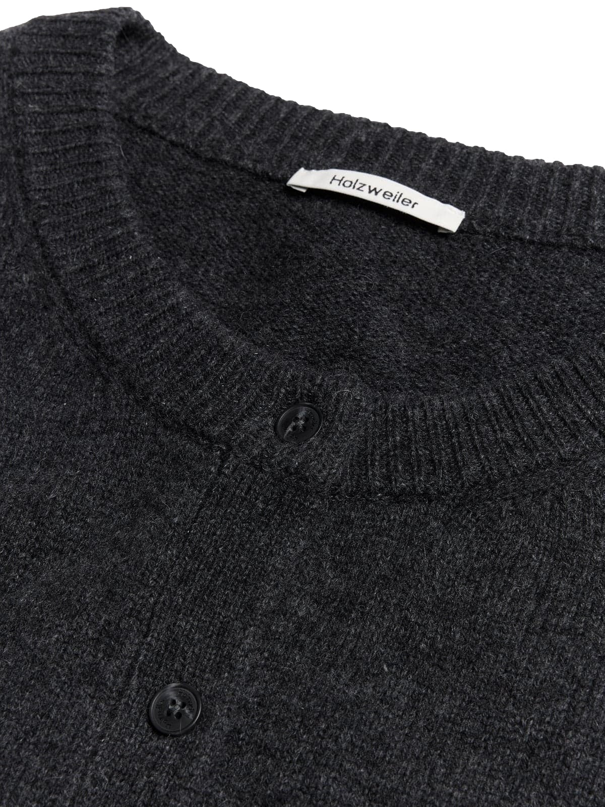 Holzweiler Julia Cropped Cardigan Genser Mørkegrå