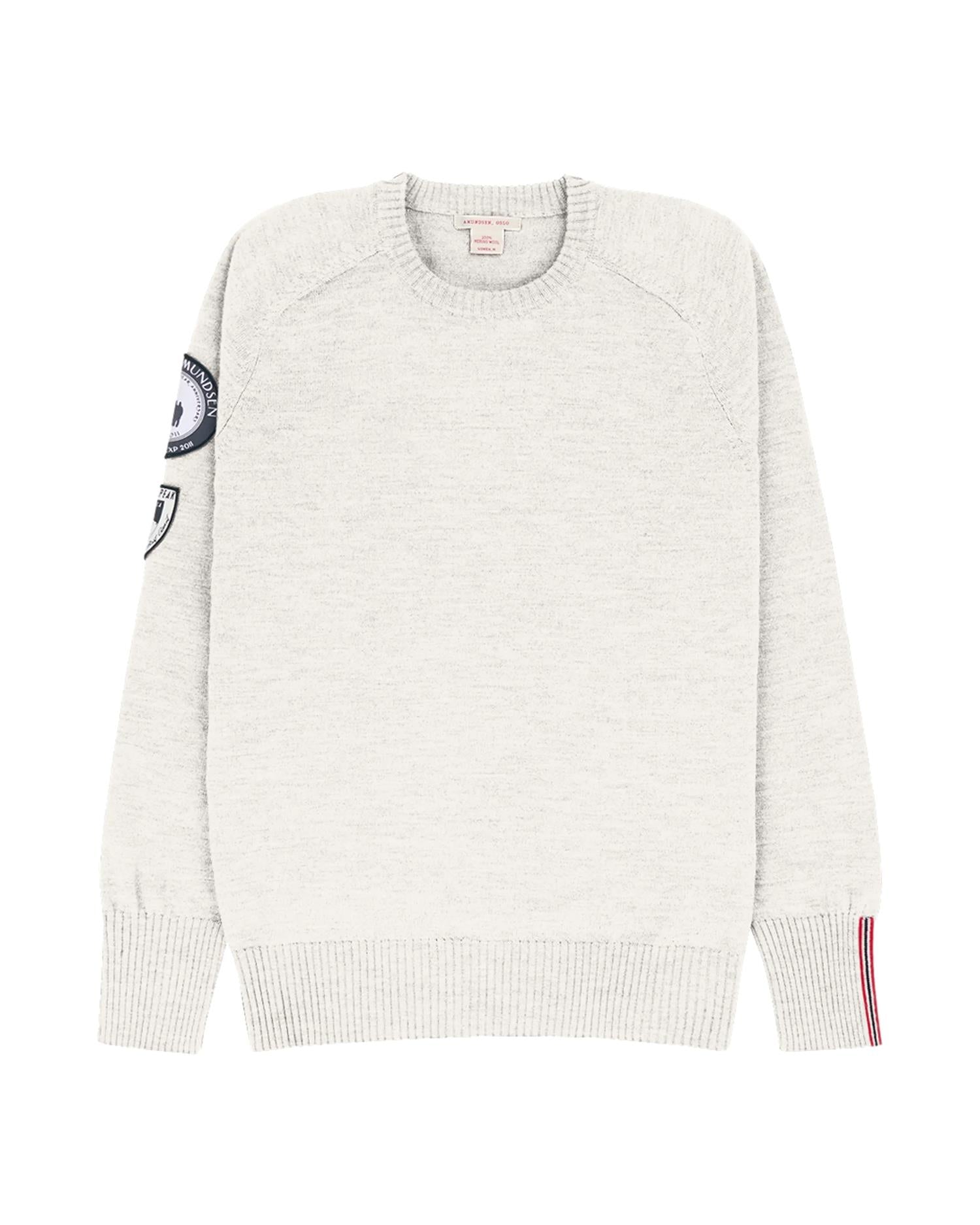Amundsen Peak Crew Neck damesgenser i off-white, mykt og komfortabelt, med rund hals og avslappet passform.