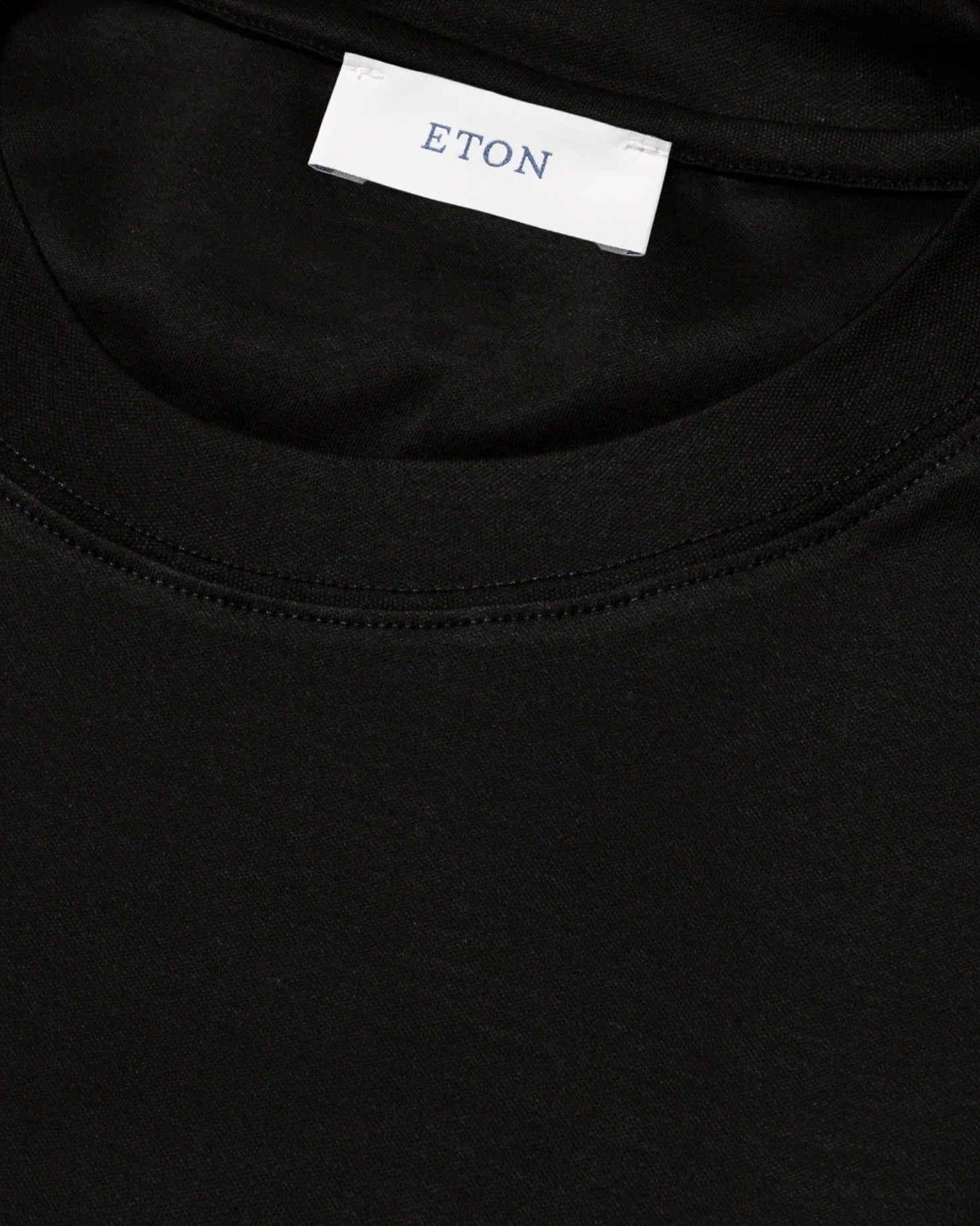 Eton Filo di Scozia T-shirt T-shirt Sort - modostore.no