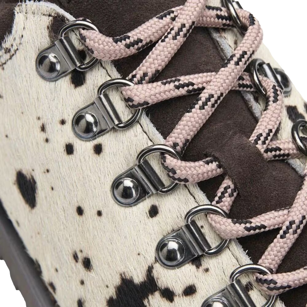 Garment Project Dune Low - Hairy cow Leather Sko Hvit Og Brun - modostore.no