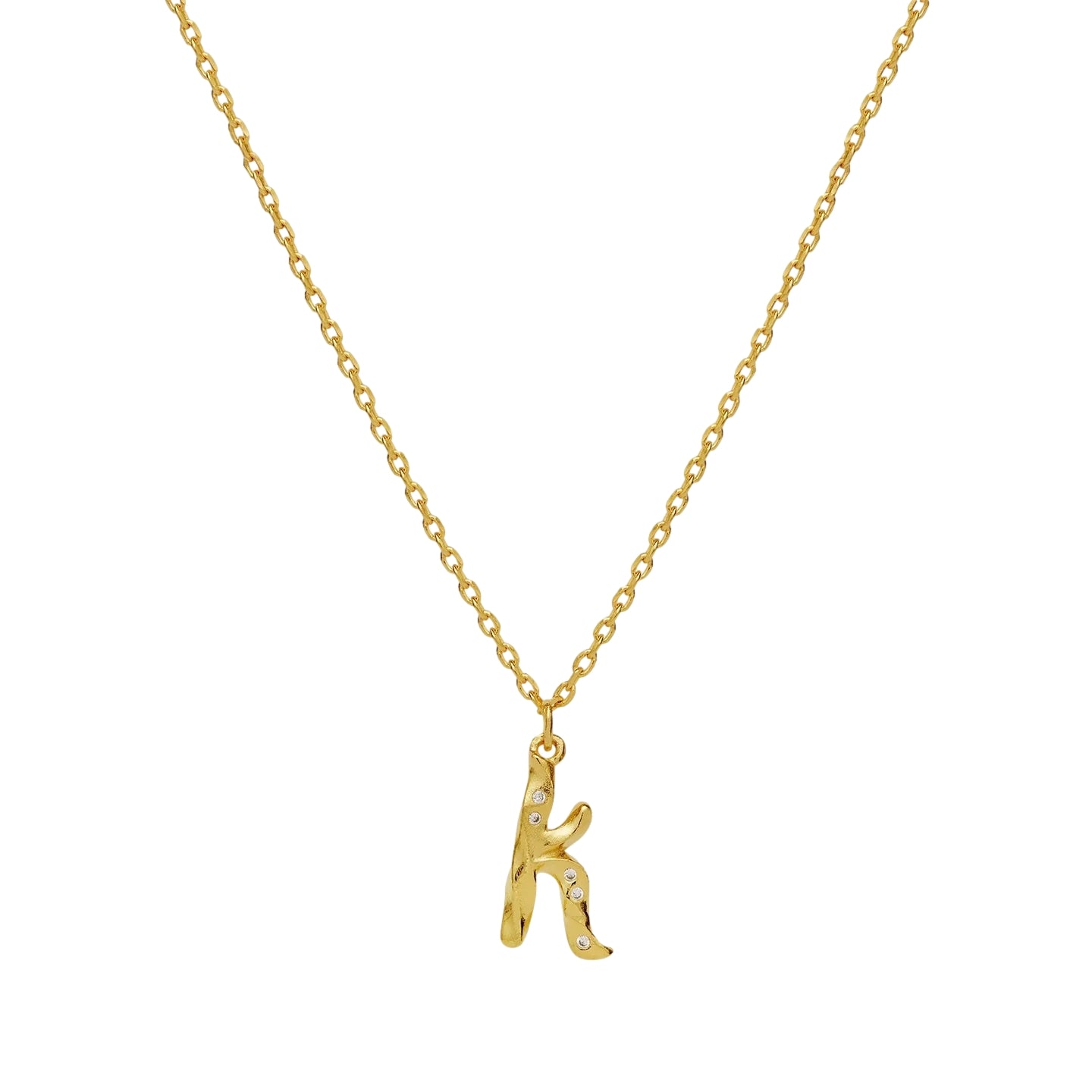 Maanesten K Alphabet Smykke Gull - modostore.no