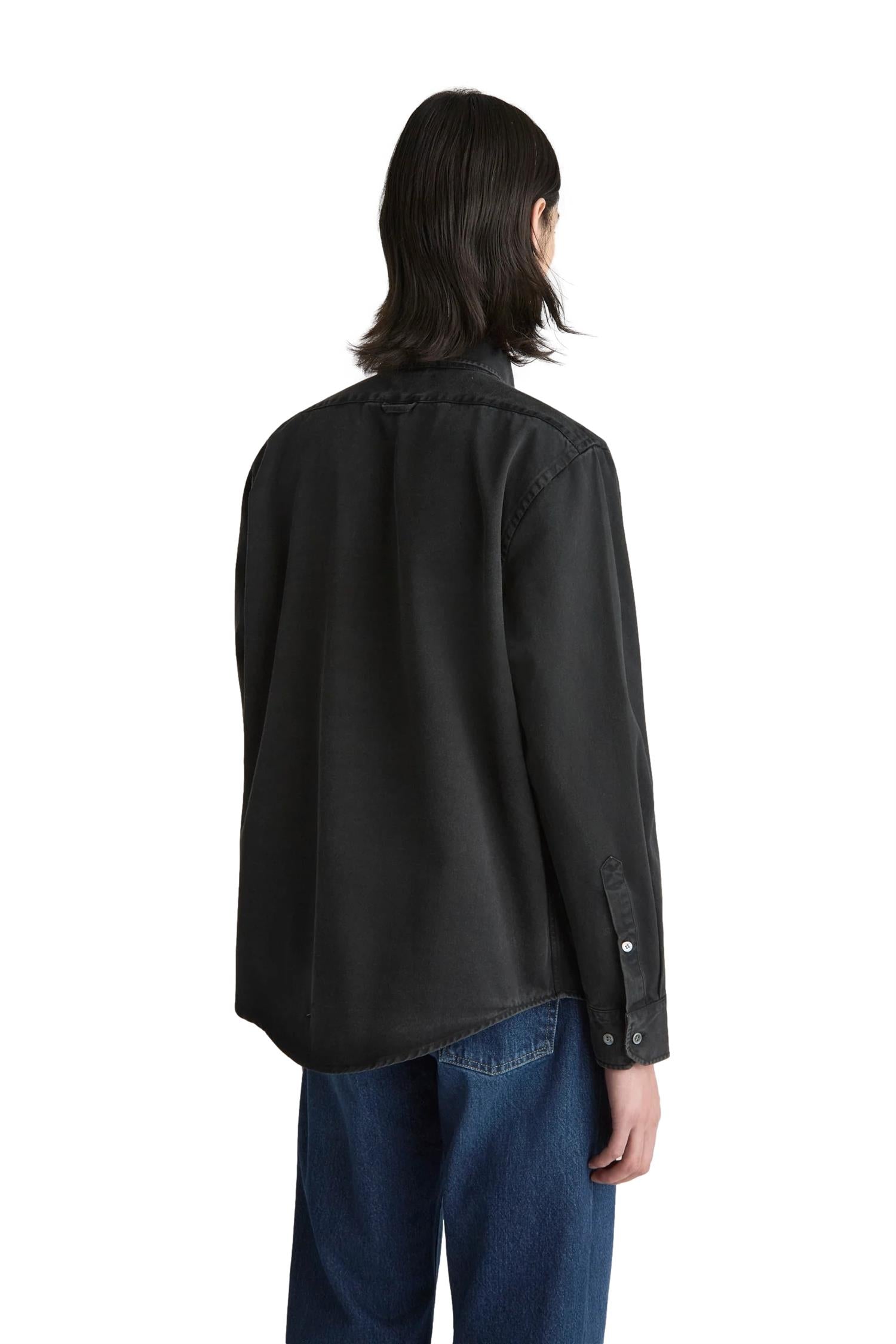 Livid Henrey Skjorte Vasket Sort