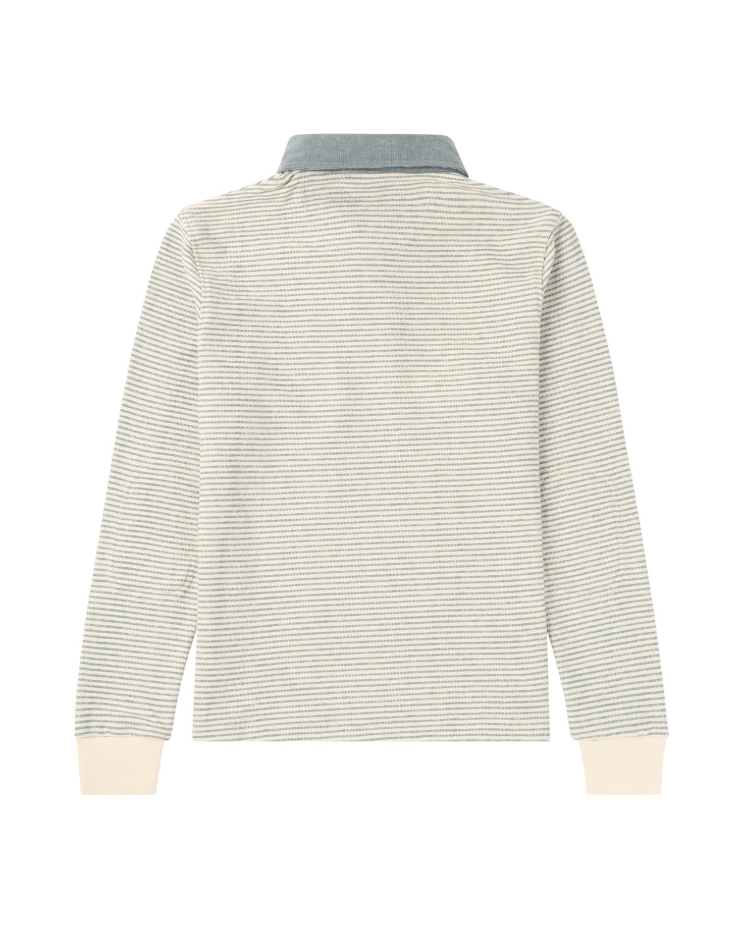 Amundsen Chukka Sweater Womens Stormy Blue Genser Hvit Og Turkis