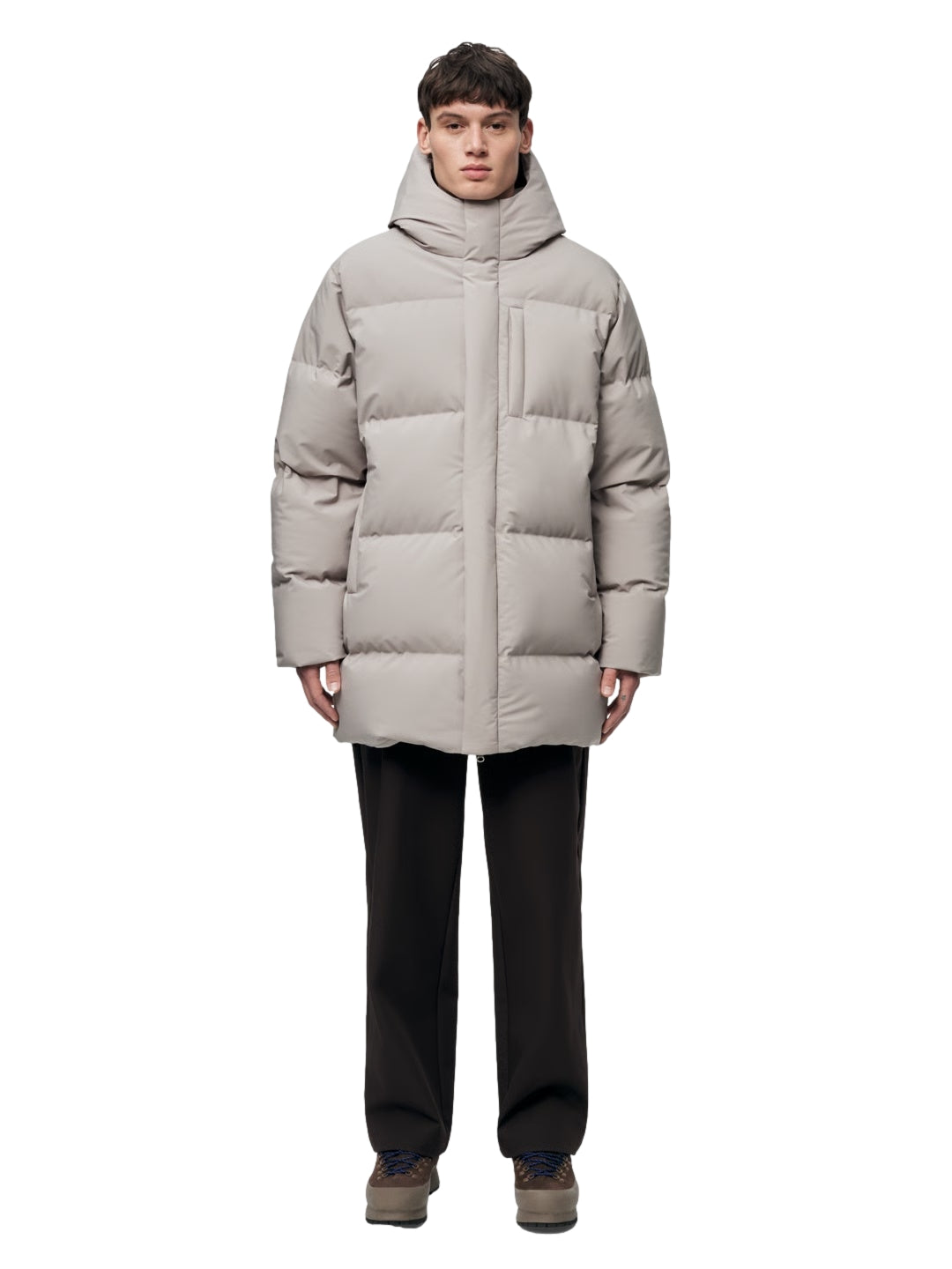 Blæst Ulla Down Jacket Low Tide Jakke Beige Grå - modostore.no