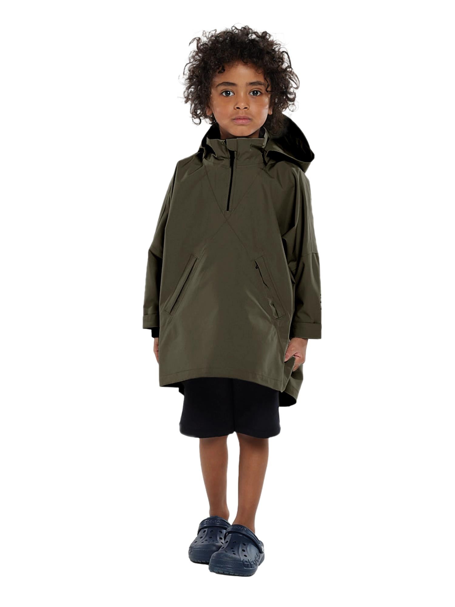 Blæst Aalesund Mini Poncho Grape Leaf Jakke Oliven - modostore.no