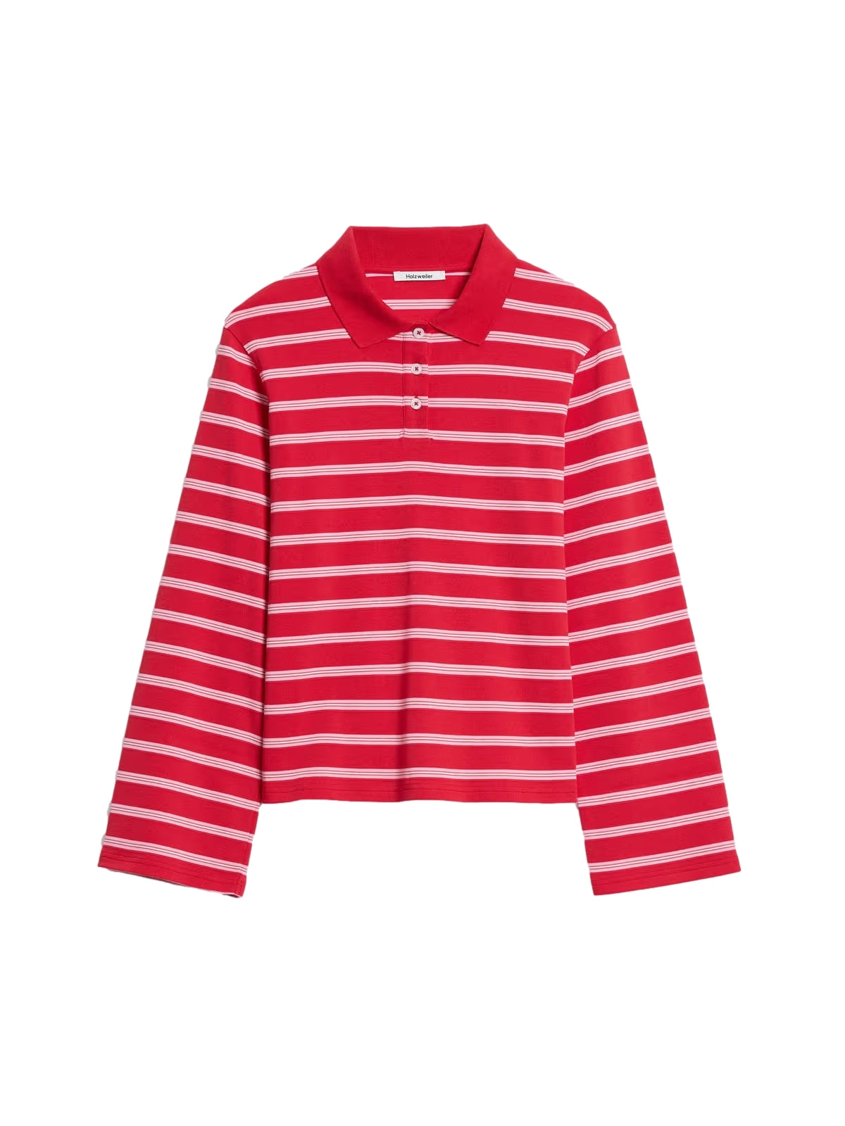 Holzweiler Sunny Striped Polo Genser Rød