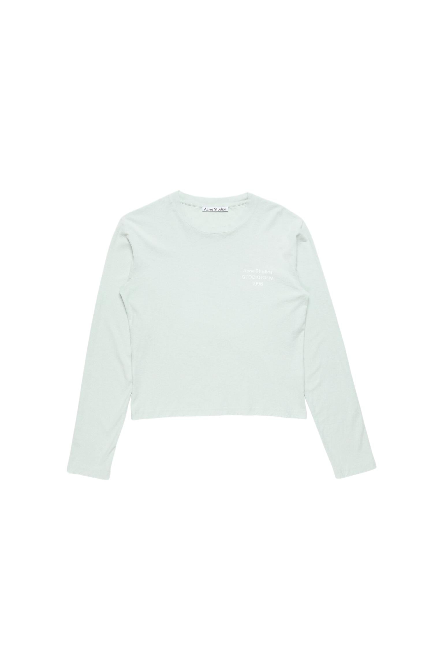 Acne Distressed Logo T-Shirt Genser Mint
