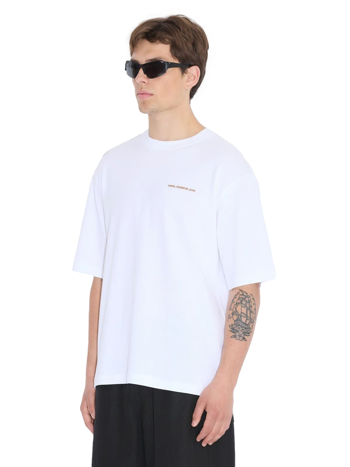 Holzweiler Ranger Sunflower Tee T-shirt Hvit Og Brun - modostore.no