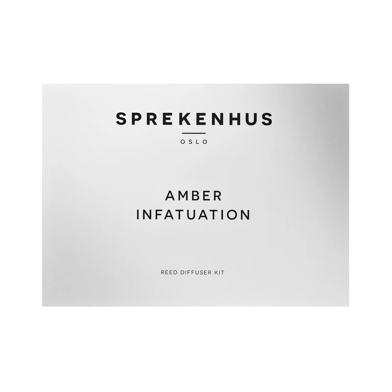 Sprekenhus Diffuser Kit 250ml - Amber Infatuation Duftpinner Hvit - modostore.no